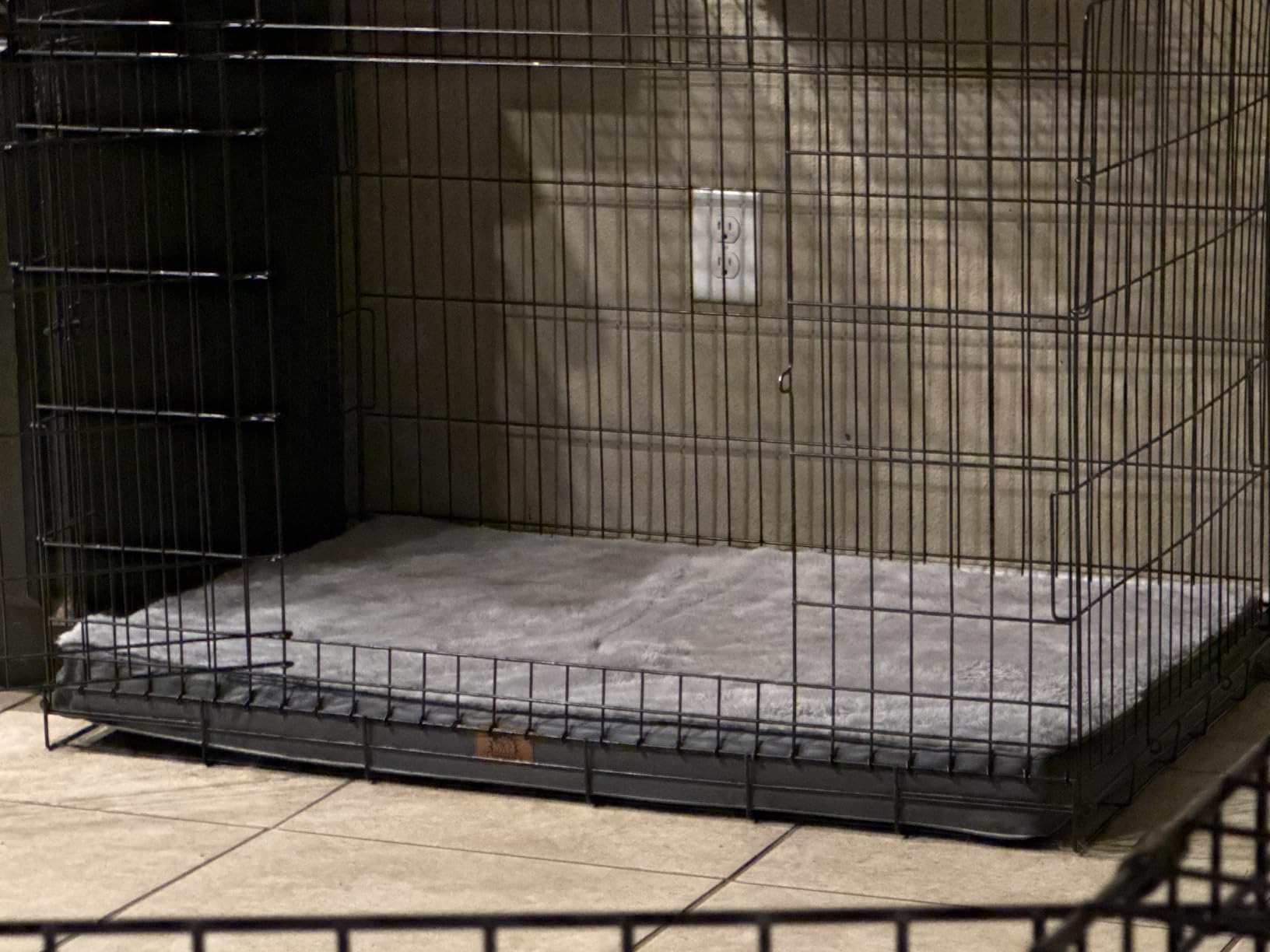 Sunheir Orthopedic Dog Bed for Large Dogs - Big Waterproof Dog Crate Bed with Removable Washable Cover, Egg Crate Foam Support, Anti-Slip Bottom, Deluxe Plush Pet Bed Mat (Grey) customer photo 1