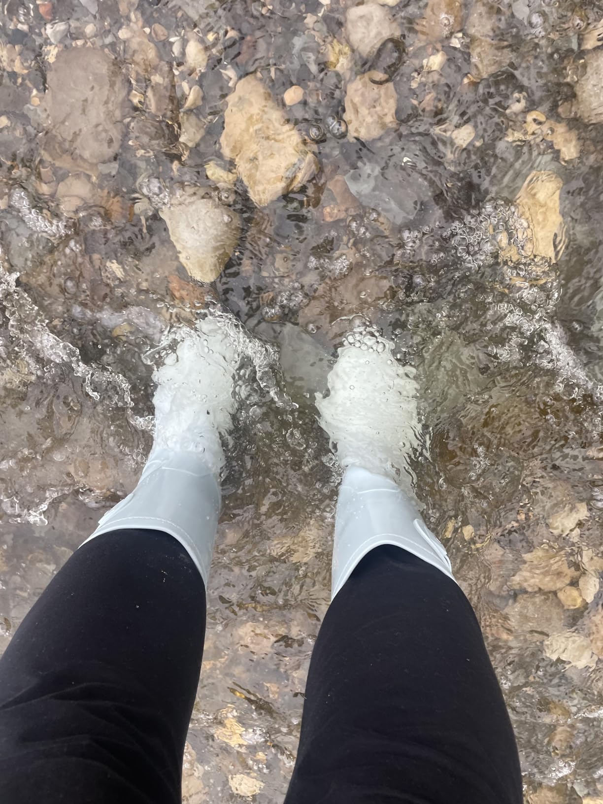 Women's Mid Calf Rain Boots Waterproof Fashion Garden Shoes Anti-slipping Rainboots For Women Comfortable Insole Light Rain Shoes customer photo 1