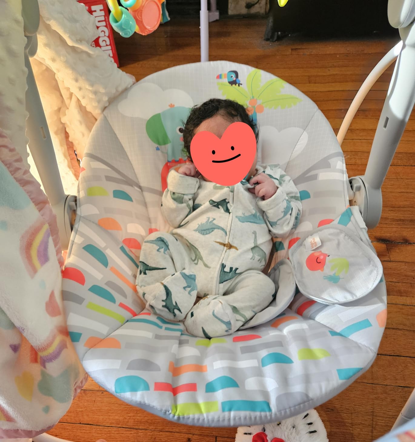 Bright Starts Playful Paradise Portable Compact Automatic Baby Swing with Music, Unisex, Newborn + customer photo 2