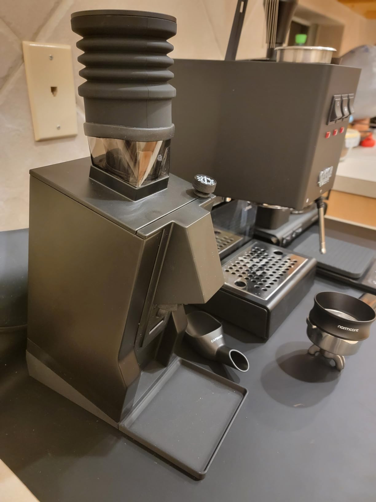 Single Dose Hopper Compatible with Eureka Mignon Espresso Coffee Grinder Silicone Bellow for Blow Out Residual Coffee Grounds (Heighten Hopper) customer photo 1