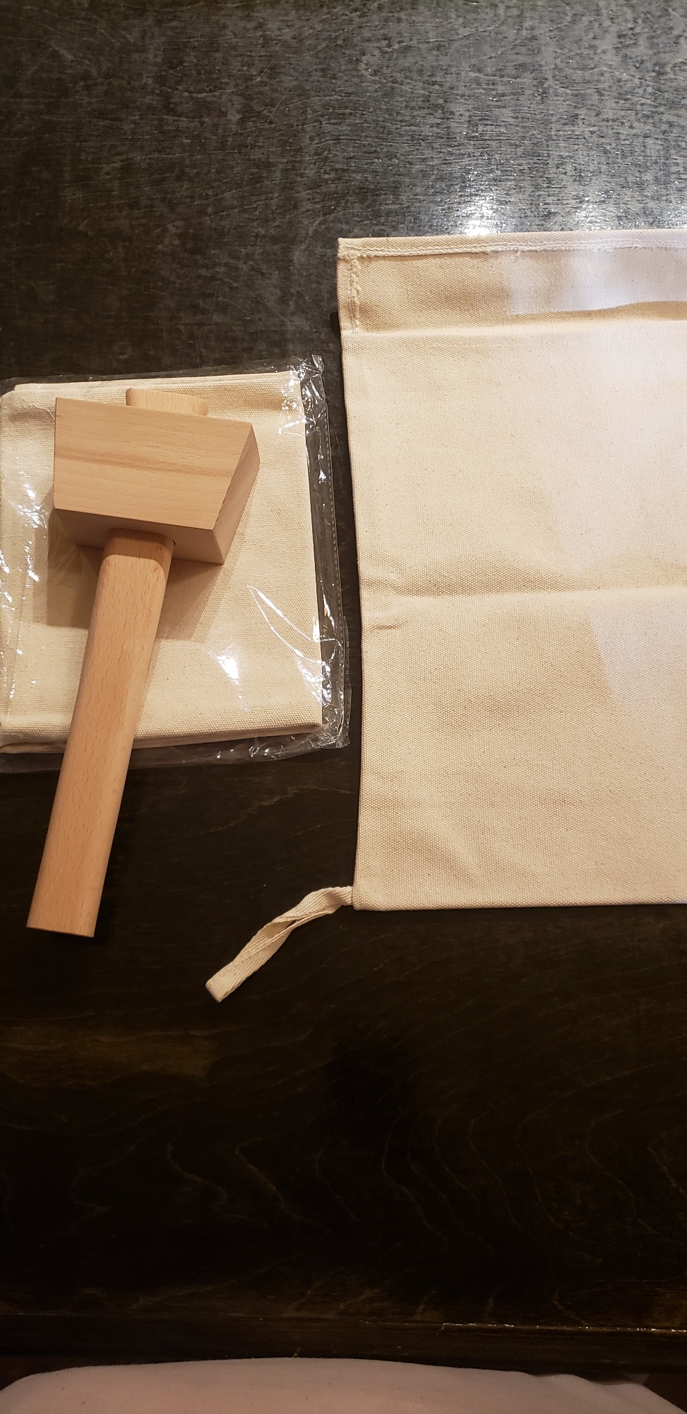 Professional Lewis Ice Bag with Mallet Set, 16.5 x 8.7 In Reusable Canvas Ice Crusher Bag with Wooden Mallet for Home Kitchen Bar Party Ice Crushing customer photo 1