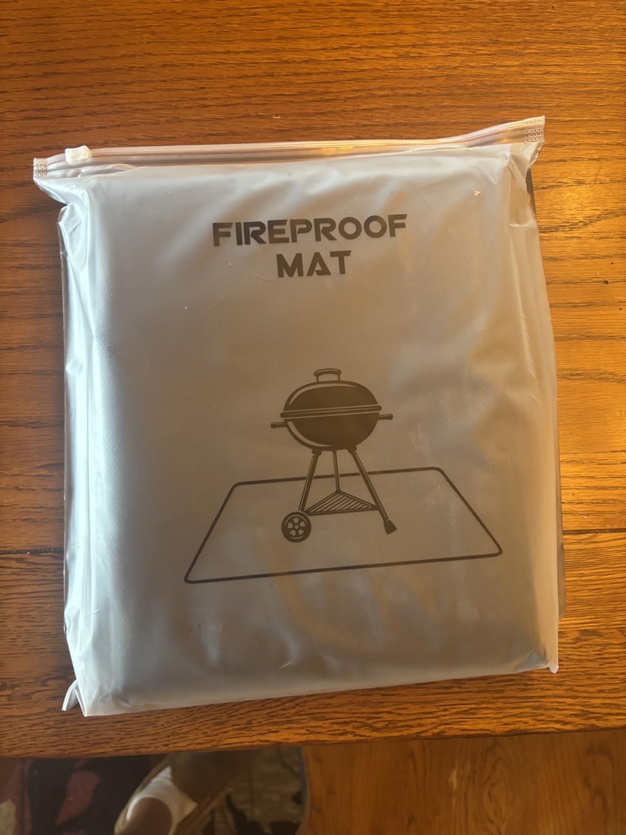 60 x 40 inch Under Grill Mats for Outdoor Grill, Double-Sided Fireproof Deck and Patio Protector Mat, Waterproof Oil-Proof BBQ Floor Pad Indoor Fire Pit Fireplace Mat customer photo 2