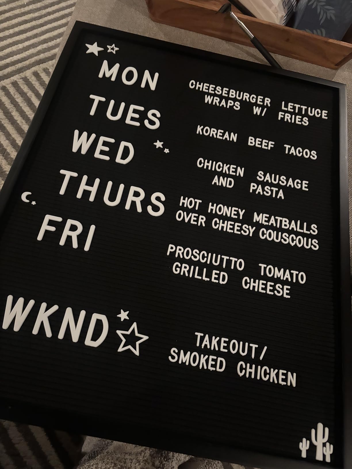 Black Large Letter Board 24x30 Inch, Big Felt Menu Board, Large Felt Letter Board, Menu Board, Message Board, Black Sign Display customer photo 1