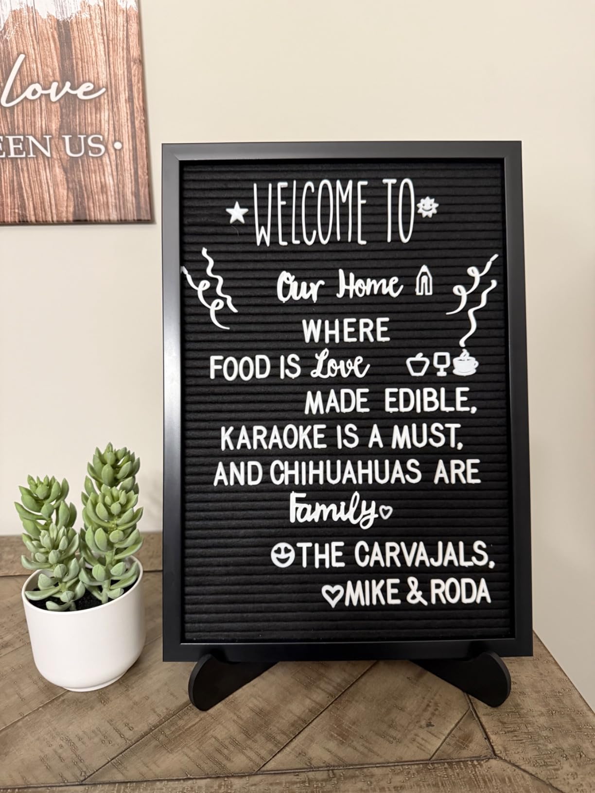 Black Large Letter Board 24x30 Inch, Big Felt Menu Board, Large Felt Letter Board, Menu Board, Message Board, Black Sign Display customer photo 2