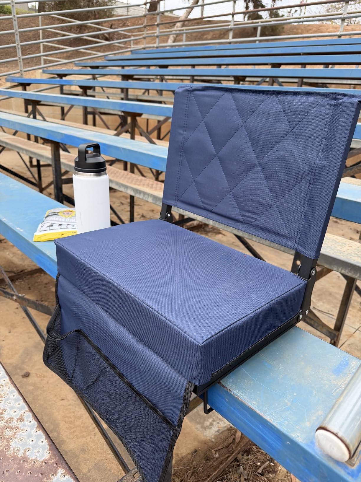 Sheenive Stadium Seats for Bleachers with Back Support, Bleacher Seats with Backs and Cushion Wide, Padded Portable Folding Comfort Stadium Chair with Shoulder Strap for Football Baseball Games customer photo 1