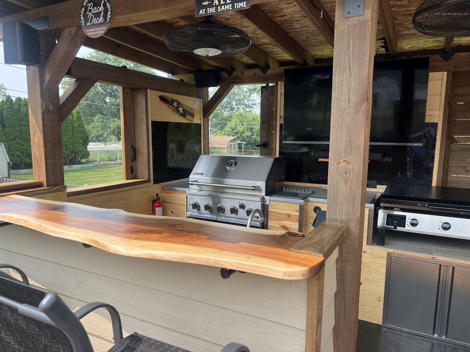 Spire Premium 5 Burner Built In Gas Grill Island Head, Stainless Steel 30 Inch Propane Grill with Rear Burner, 63,000 BTUs, 750 SQ In Racks, Dual Fuel Compatibility - 740-0788P customer photo 2