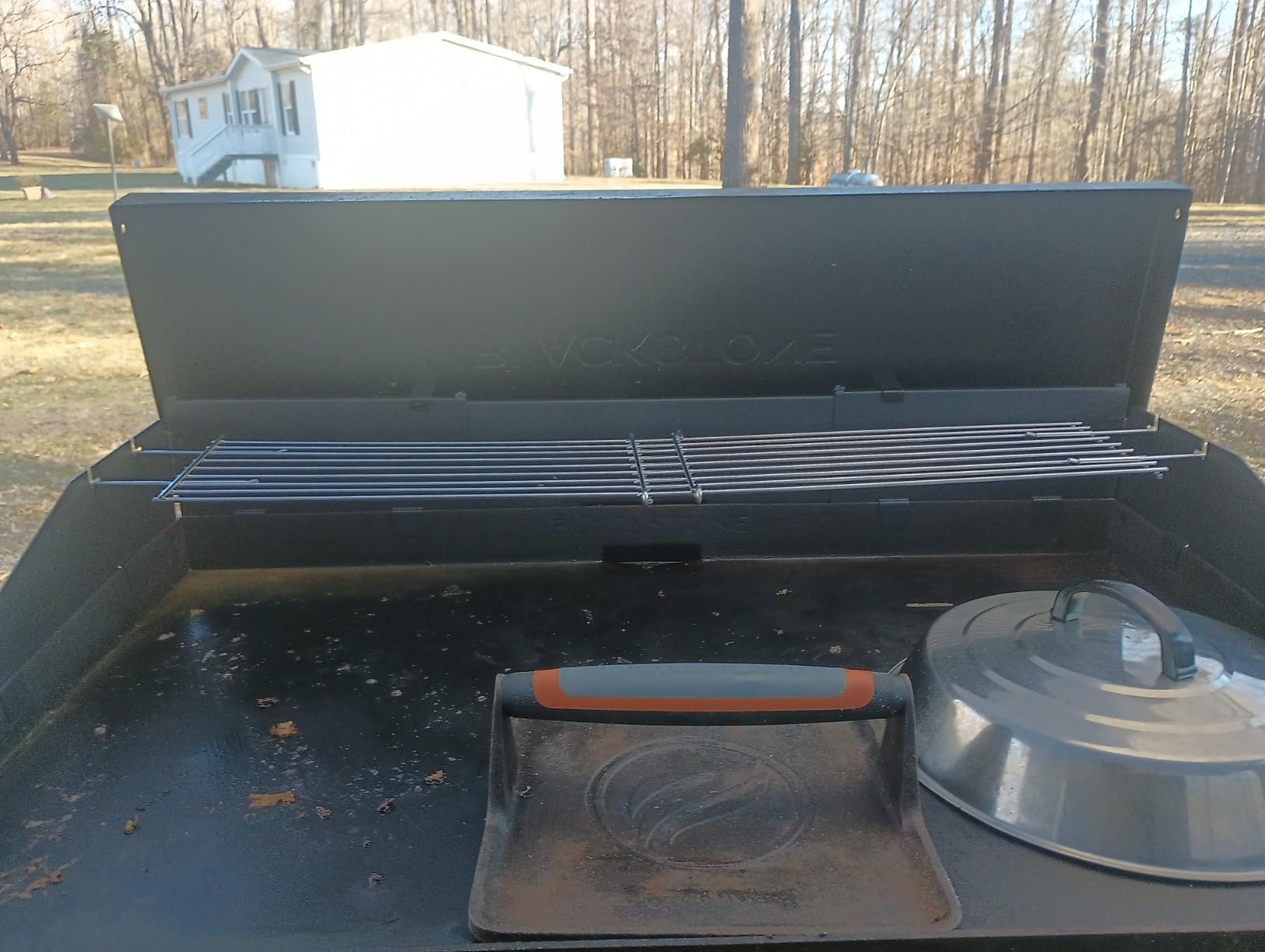 Universal Wind Guard and Warming Rack Fit for Griddle Without a Hood from 16