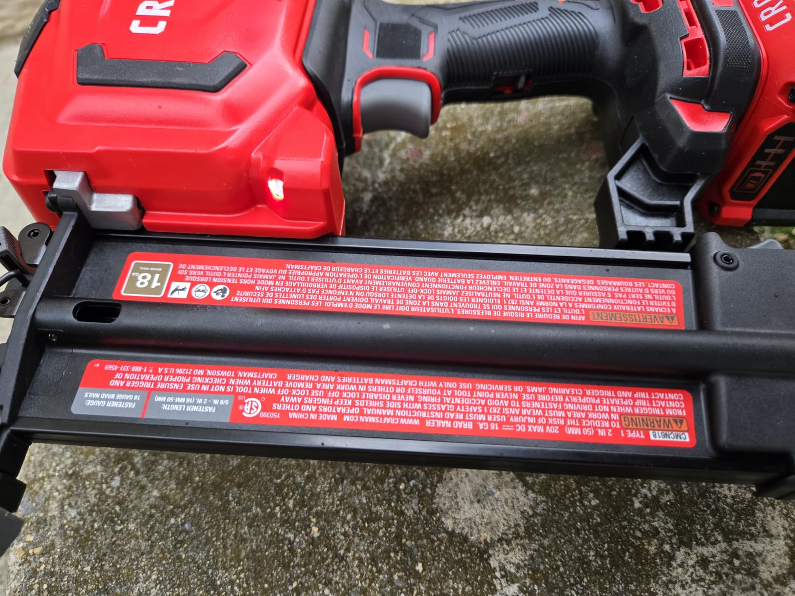 CRAFTSMAN V20 Brad Nailer, 18GA, Cordless, Bare Tool Only (CMCN618B) customer photo 2