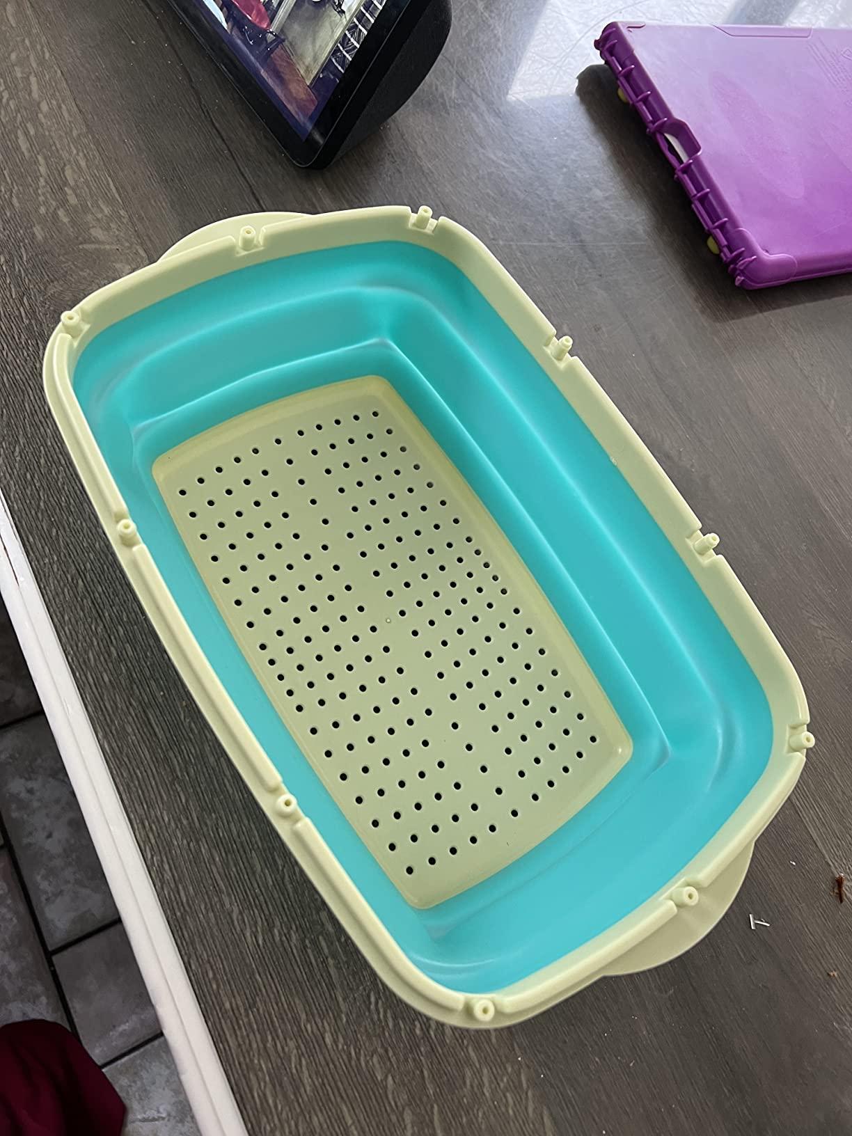 Camping Cutting Board, HI NINGER Collapsible Chopping Board with Colander, 9-In-1 Multi Chopping Board Kitchen Vegetable Washing Basket for Camper,Camping Gifts Camping Accessories for RV Campers customer photo 1