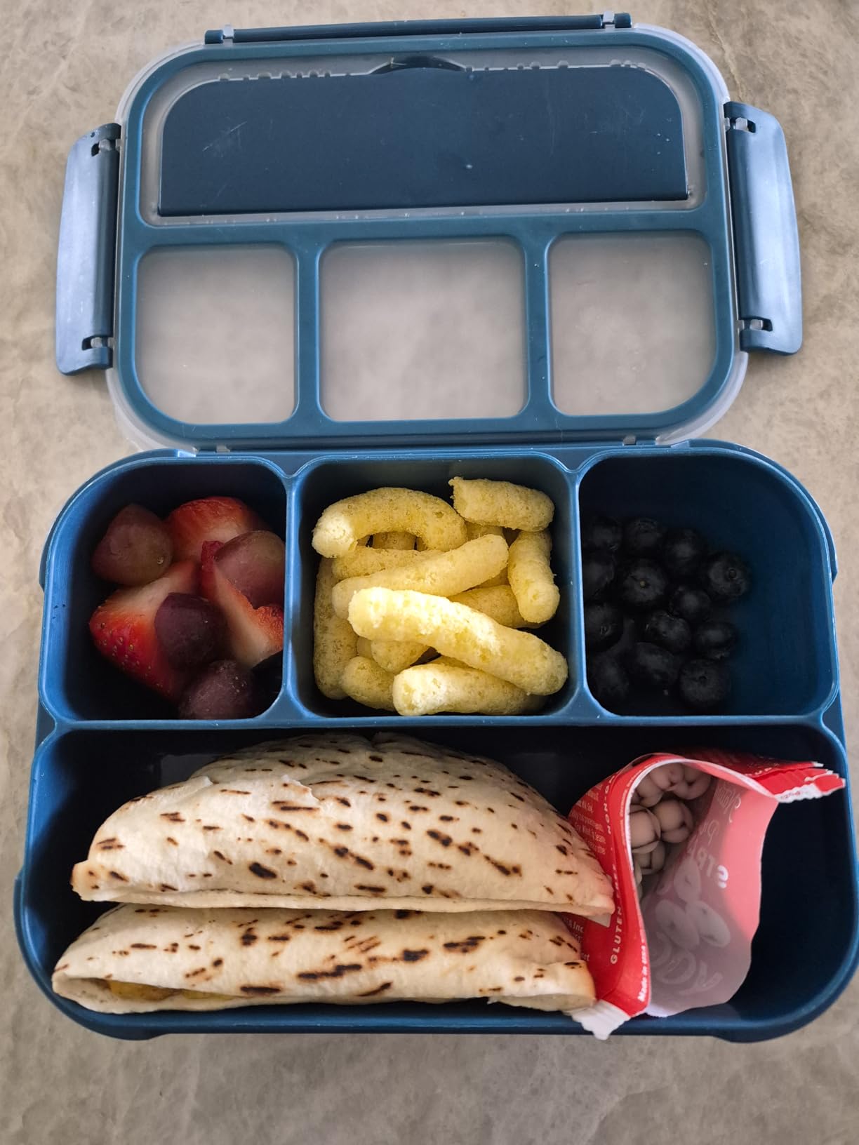 Bento Box Adult Lunch Box, Containers for Adults Men Women with 4 Compartments, Lunchable Food Container with Utensils, Sauce Jar, Muffin Liners, 40 Oz/5 Cup, Microwave & Dishwasher Safe, Brown customer photo 1