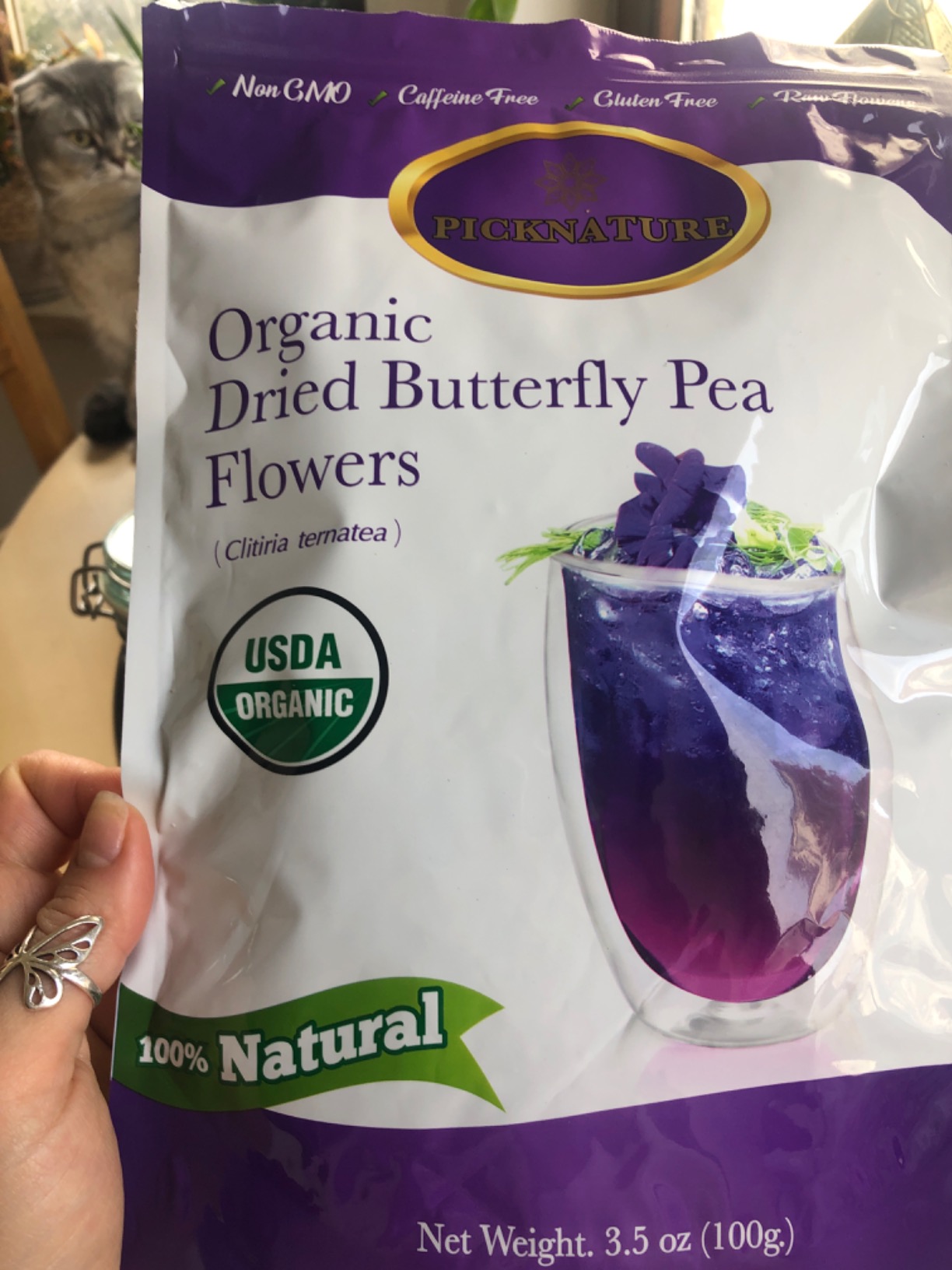 PICKNATURE Butterfly Pea Flower Tea Loose Leaf Freshly Picked from Thailand | Mini Pack (100+ Cups) | Herbal Blue Tea Gifts | USDA Organic customer photo 2