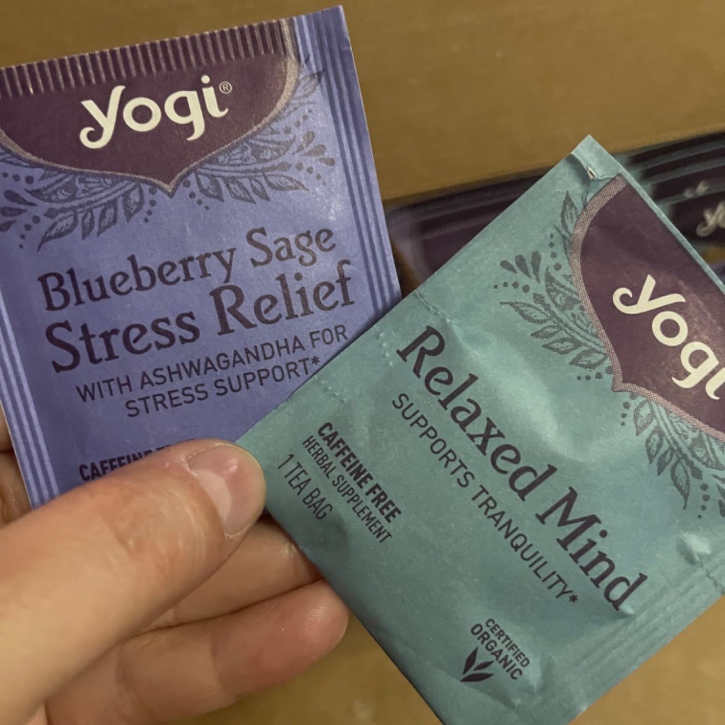 Yogi Relaxation Sampler Box (32 Tea Bags) - 8 Favorite Herbal Teas for Stress Relief & Sleep - Organic & Caffeine Free customer photo 1