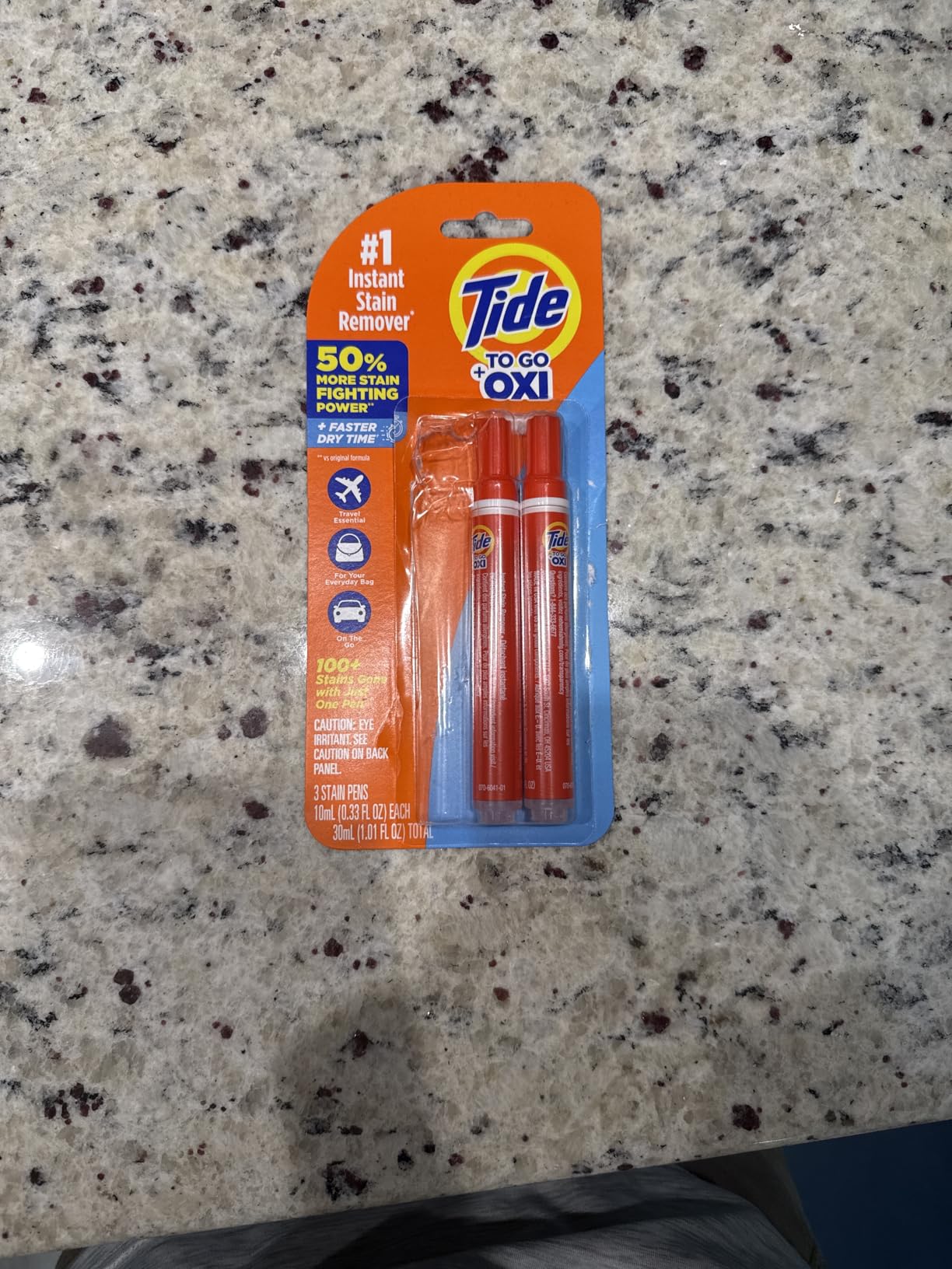 Tide To Go Instant Stain Remover Pen, Instant Stain Remover Pen & Spot Cleaner, Portable & Travel-Friendly, Works on Food & Drink Stains, 3 Count customer photo 2
