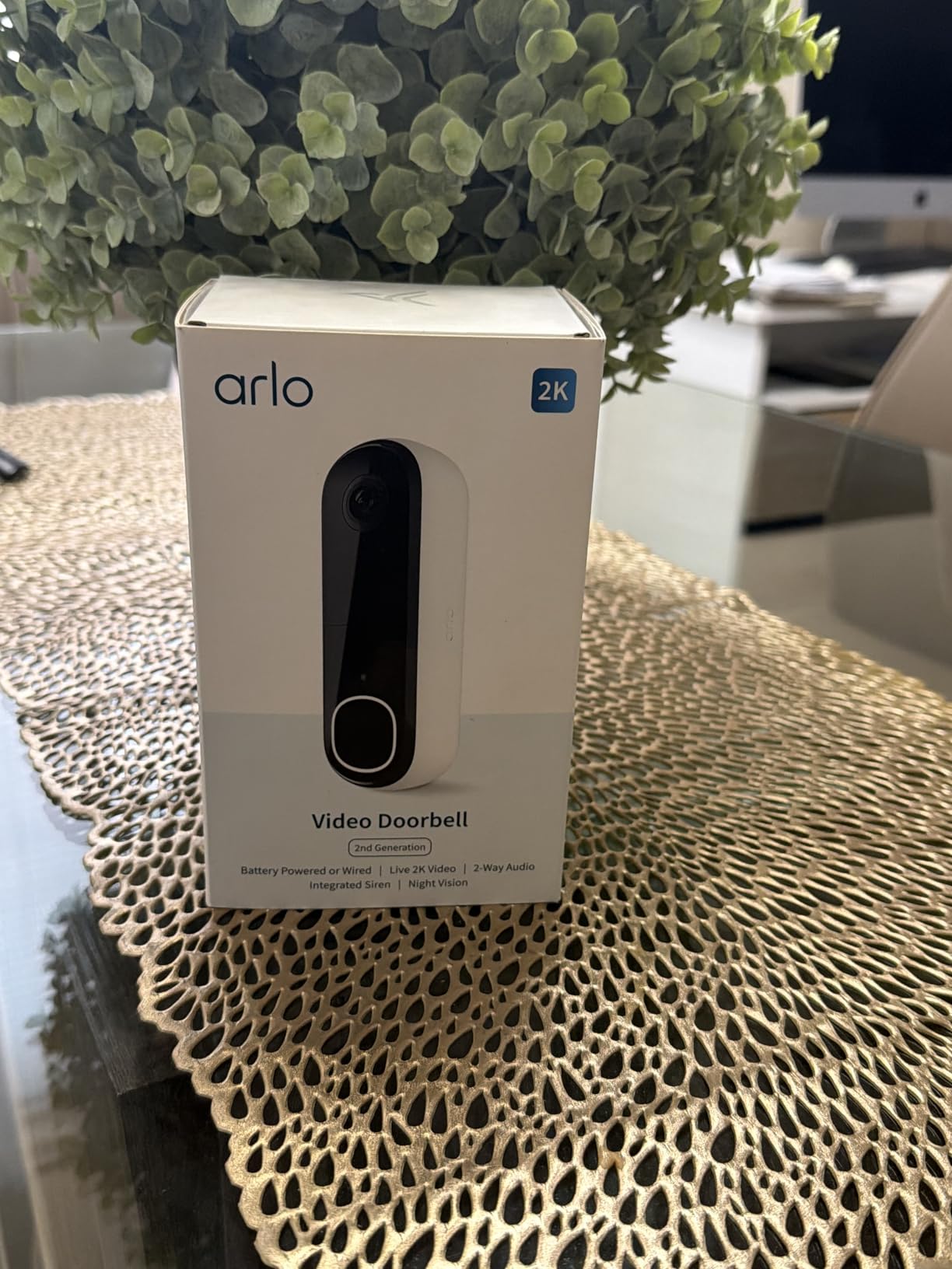 Arlo Video Doorbell 2K (2nd Gen, Latest Release), Wireless or Wired Option, 2-Way Audio, Night Vision, Head to Toe Video View, Package Detection, Person & Vehicle Recognition, 1-Month Secure Plan customer photo 1