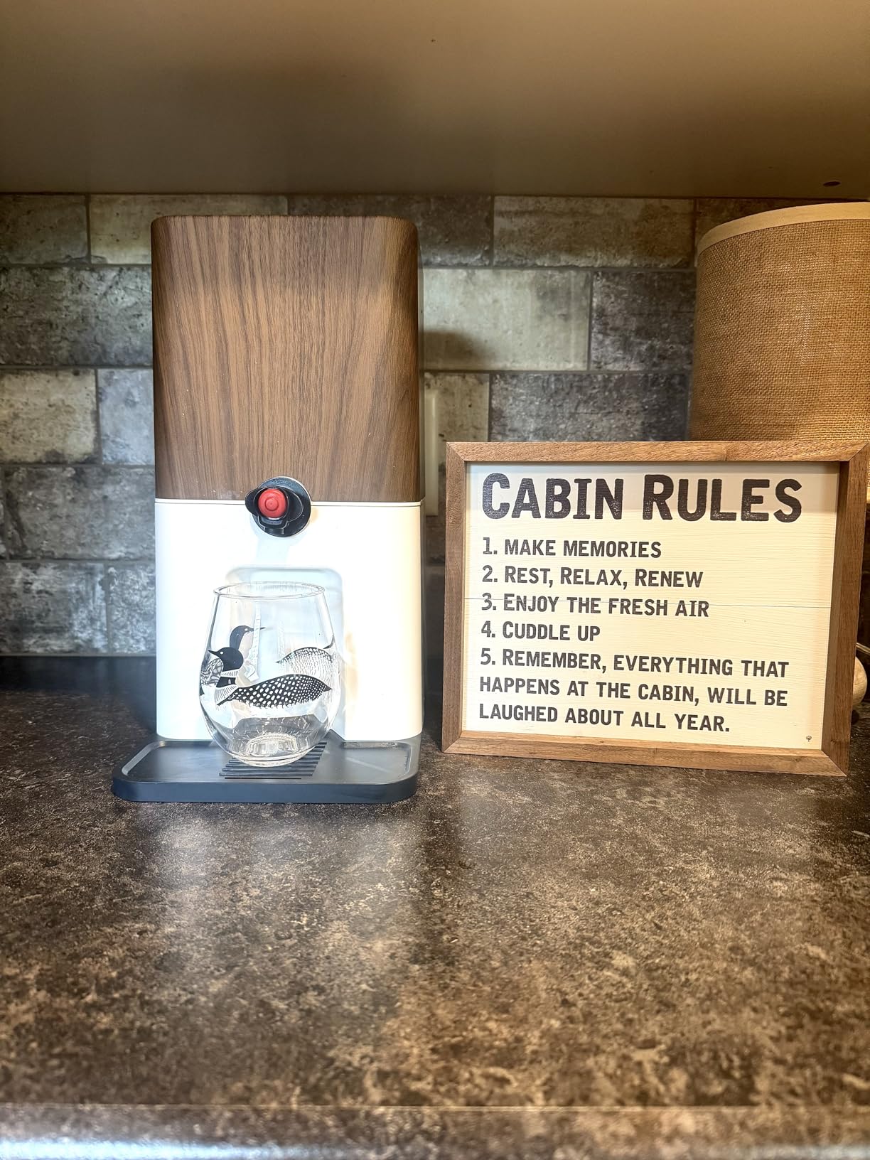 Bebly Box Drink Dispenser and Wine Dispenser | Marble Design | Insulated 3L customer photo 2