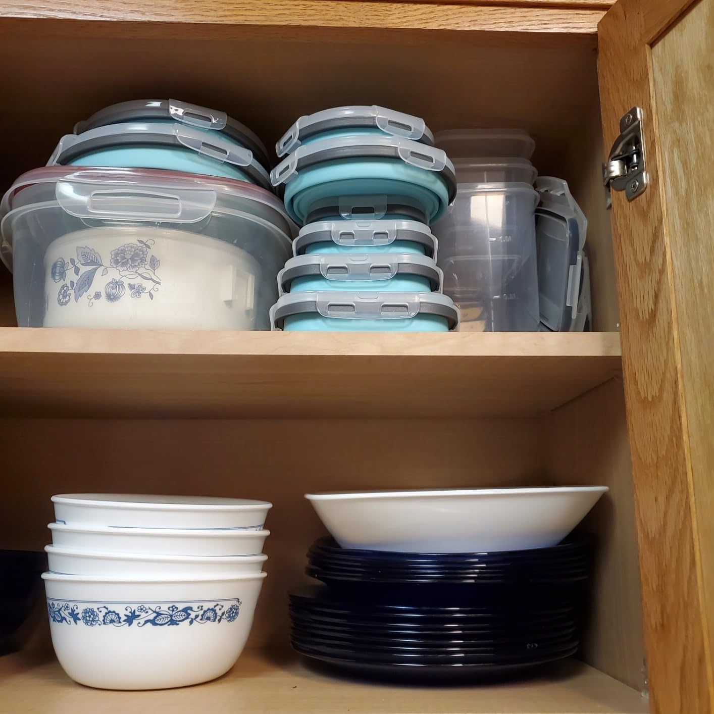 Sudaya 8 Pack Collapsible Food Storage Containers With Lids, Collapsible Storage Containers Sets Silicone Collapsible Bowls For Camping, RV Accessories, Travel Trailer Must customer photo 1