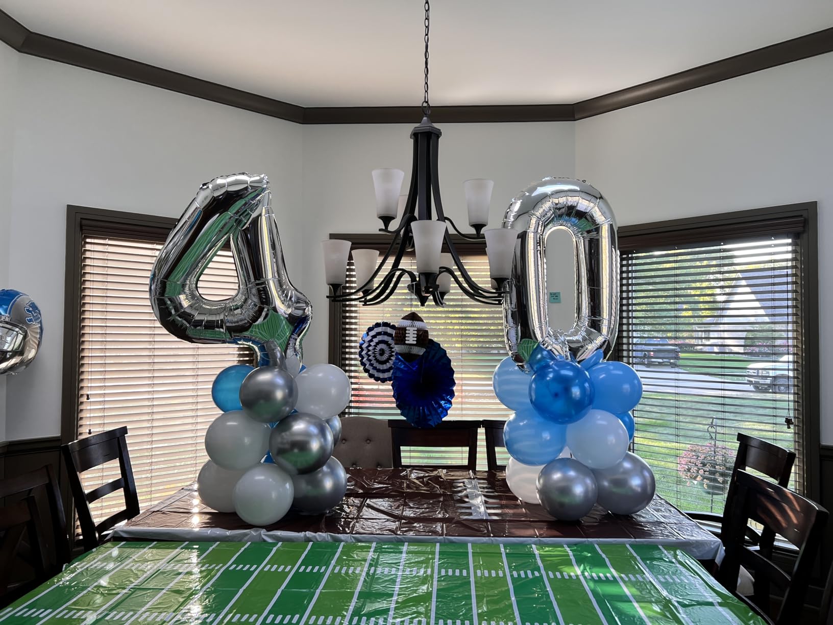 Gatherfun Football Party Decorations Disposable Tablecloth Plastic Touchdown Table Cover for Birthday Football Party Games Decoration 54 X 108Inch, 2 Pack customer photo 2