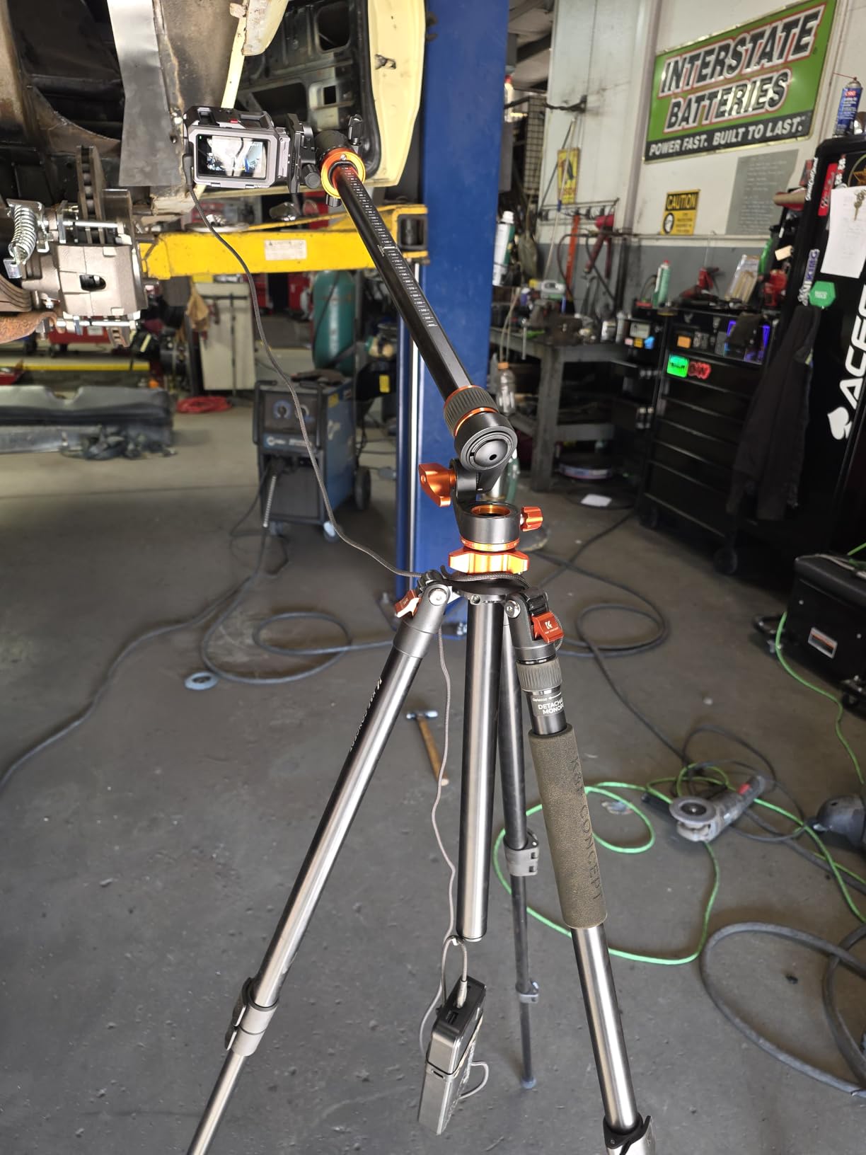 K&F CONCEPT 90''/230cm Ultra High Camera Tripod,Horizontal Overhead Shooting Flexible Travel Tripods with Metal Ball Head 10KG Load Capacity, Detachable Monopod, for Indoor and Outdoor T254A7+BH-28L customer photo 1