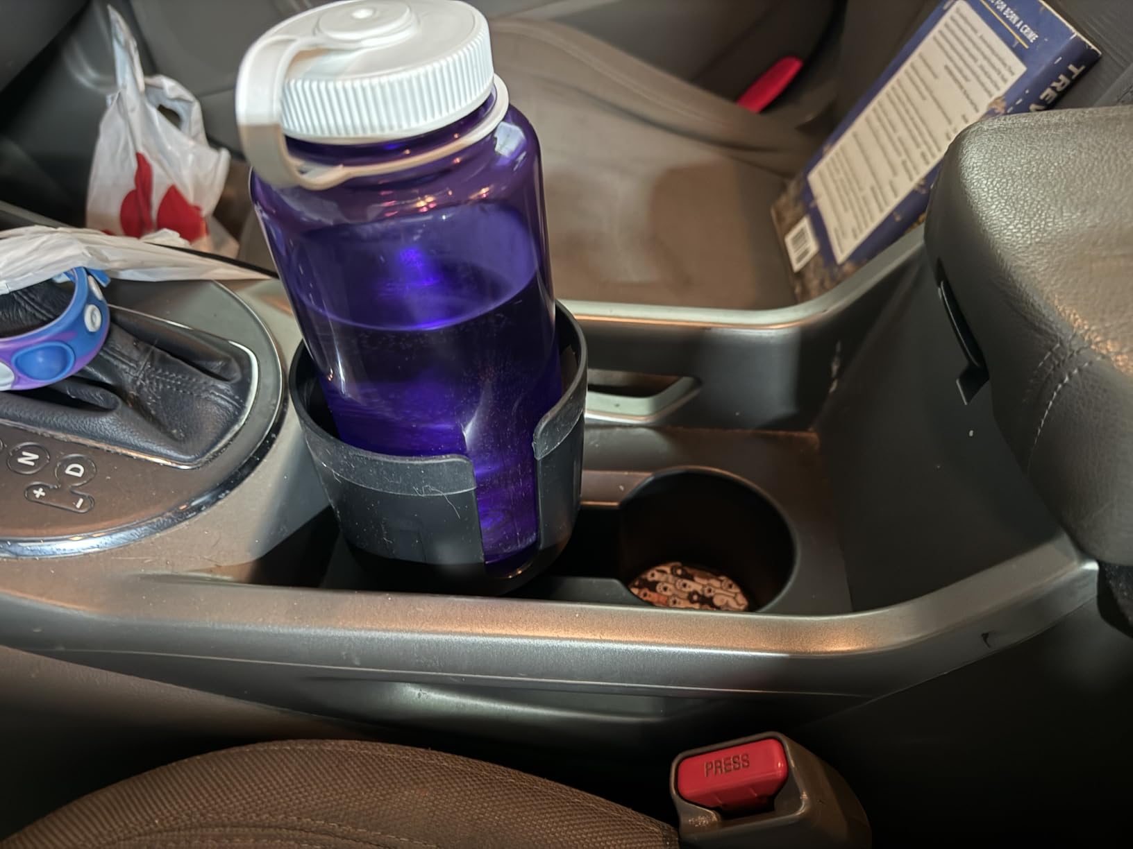 TYKOR Car Cup Holder Expander, Cup Holder Extender for Car with Adjustable Base, Fits Yeti 24/36/46oz, Hydroflask 32/40oz, Large Bottles in 3