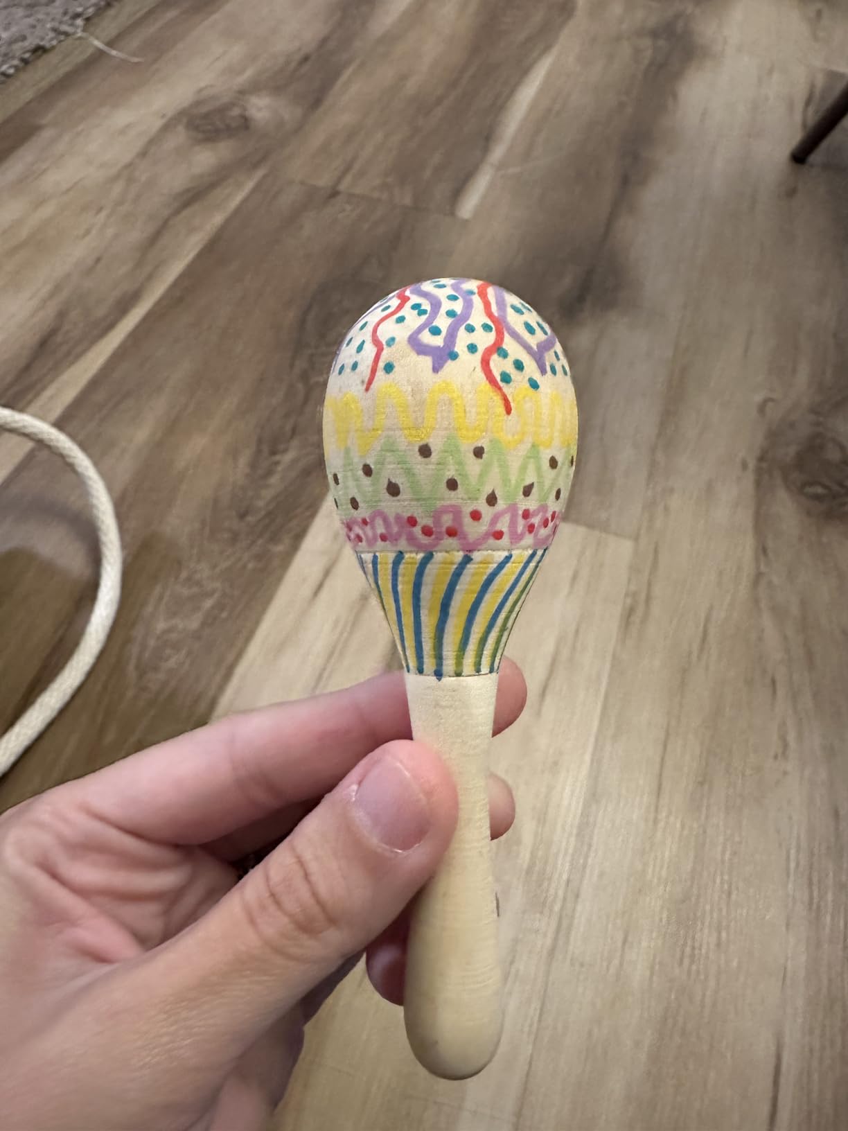 Morcheiong 24Pcs DIY Mini Wooden Maracas for Kids with 24Pcs Multicolor Pens, Fiesta Mexican Maracas Favors, Cinco De Mayo Party Supplies Decorations customer photo 2