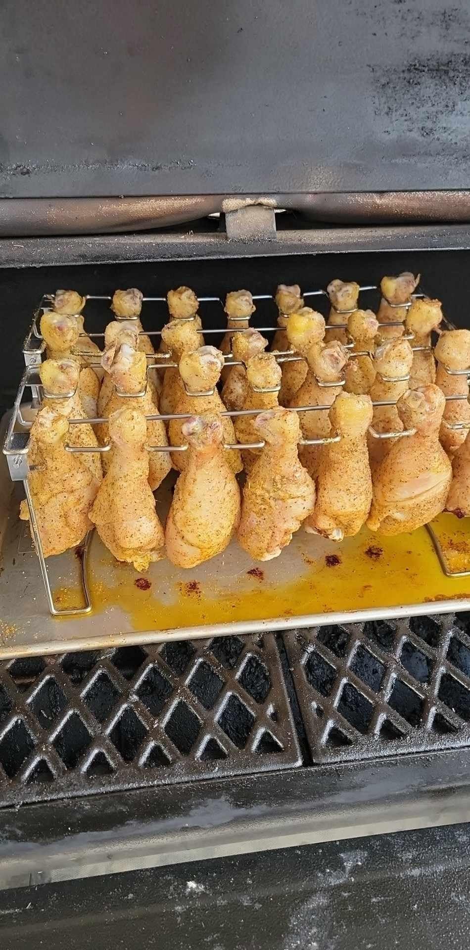 Triceratops 2 Packs Grill Rack, Chicken Leg and Wing Rack, 14 Slots BBQ Chicken Drumsticks Holder Stainless Steel Roaster Stand for Smoker Grill, Oven, Charcoal Grill customer photo 2