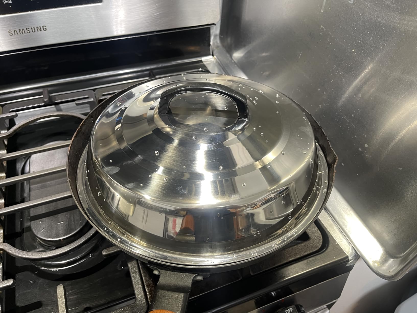 Round Basting Cover - 2 Pieces, 12.2 Inch Metal Steamer Dome Grill Accessories for Blackstone, Cheese Melting Dome for Griddle Cooking & Steaming, Good for Outdoor & Indoor customer photo 1