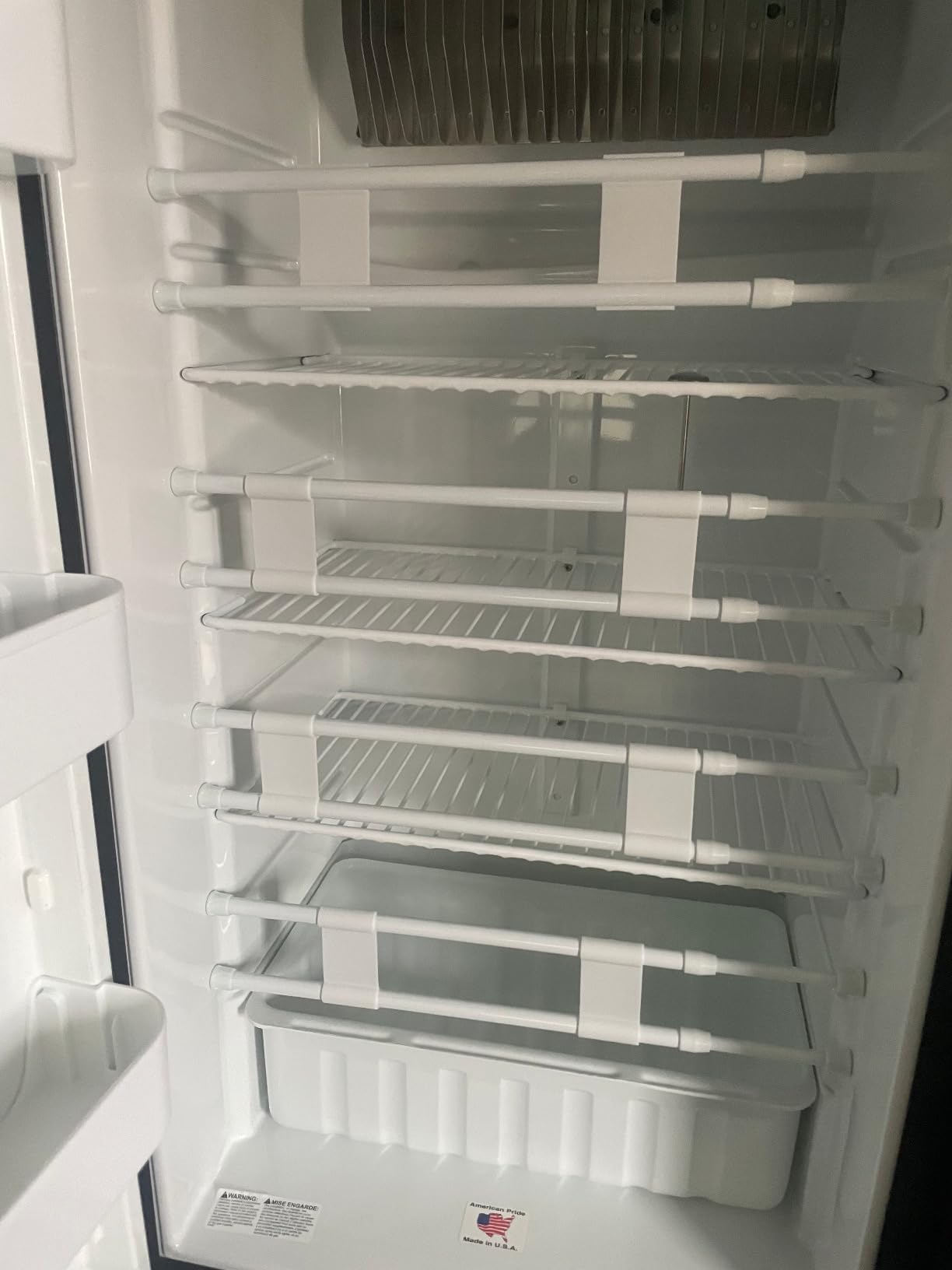 4 Sets Double RV Refrigerator Bars, 15.8-27.6 Inches Non-Slip Adjustable RV Fridge Tension Rods, for Camper Refrigerator, Kitchen, Bookshelf, Cupboard-White customer photo 2