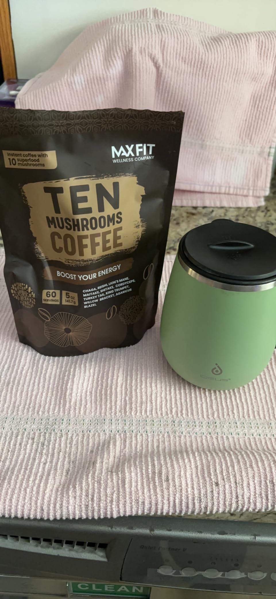 Mushroom Coffee (60 Servings) 10 Mushrooms (Lion's Mane, Cordyceps, Turkey Tail & Other) Mixed With Gourmet Arabica Instant Immune Boosting Coffee for Focus & Gut Health Support customer photo 1
