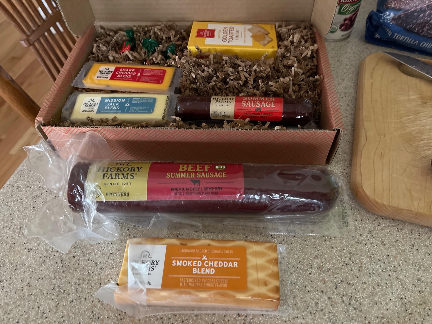 Hickory Farms Farmhouse Meat & Cheese Food Gift Basket (Small) - Box Set | Charcuterie Board Food | Summer Sausage customer photo 2