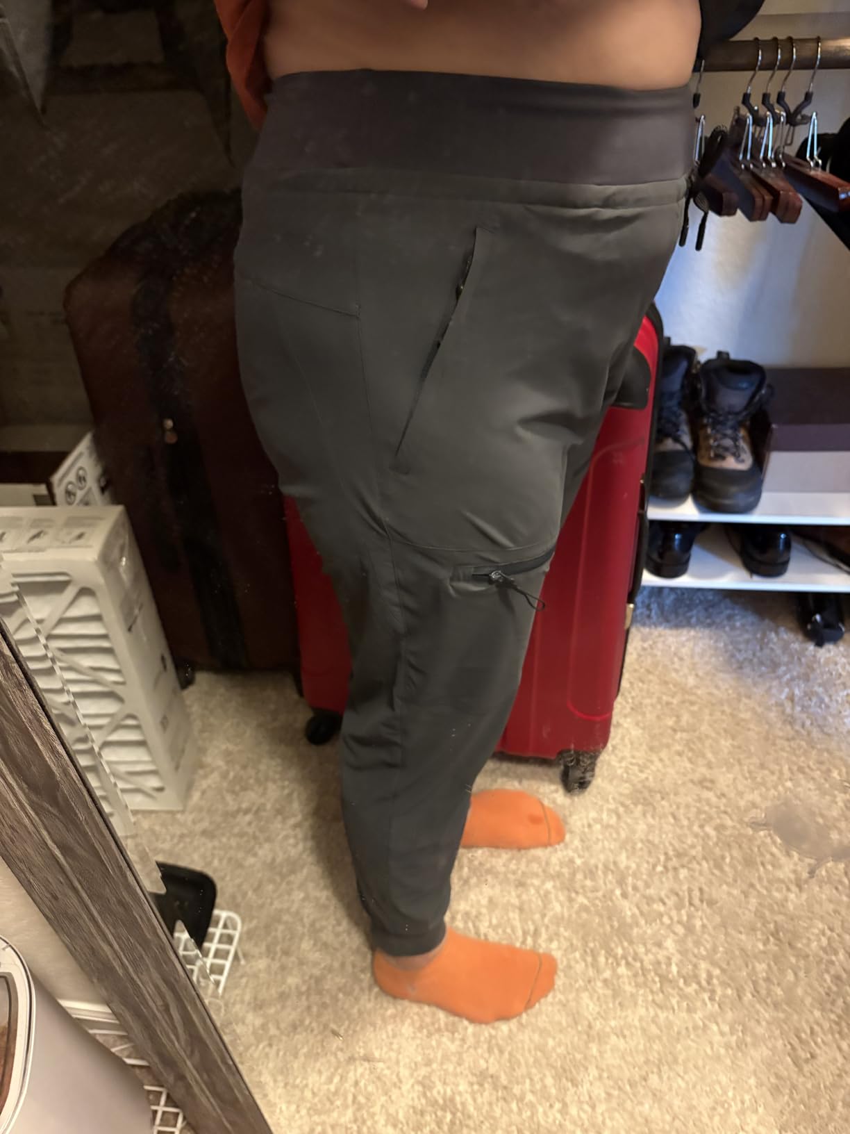 baleaf Womens Hiking Pants Lightweight Quick Dry Joggers High Waist 5 Zipper Pockets Travel Athletic UPF50+ customer photo 2
