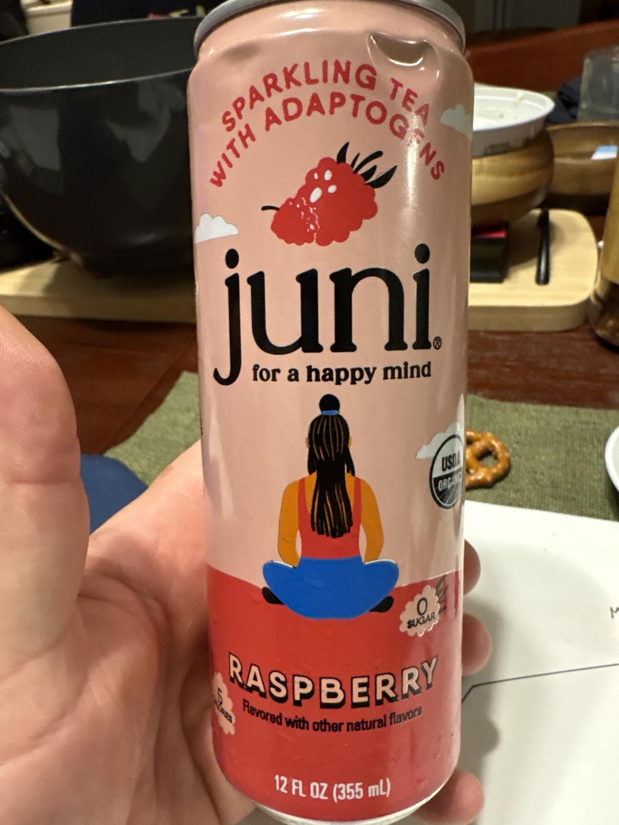 Juni Sparkling Adaptogen Drink with Ashwagandha, Lion's Mane & Reishi Mushrooms | Green Tea for Focus, Zero Sugar, 5 Calories, Organic | Non Alcoholic Drinks - Variety Pack 12 pack customer photo 1
