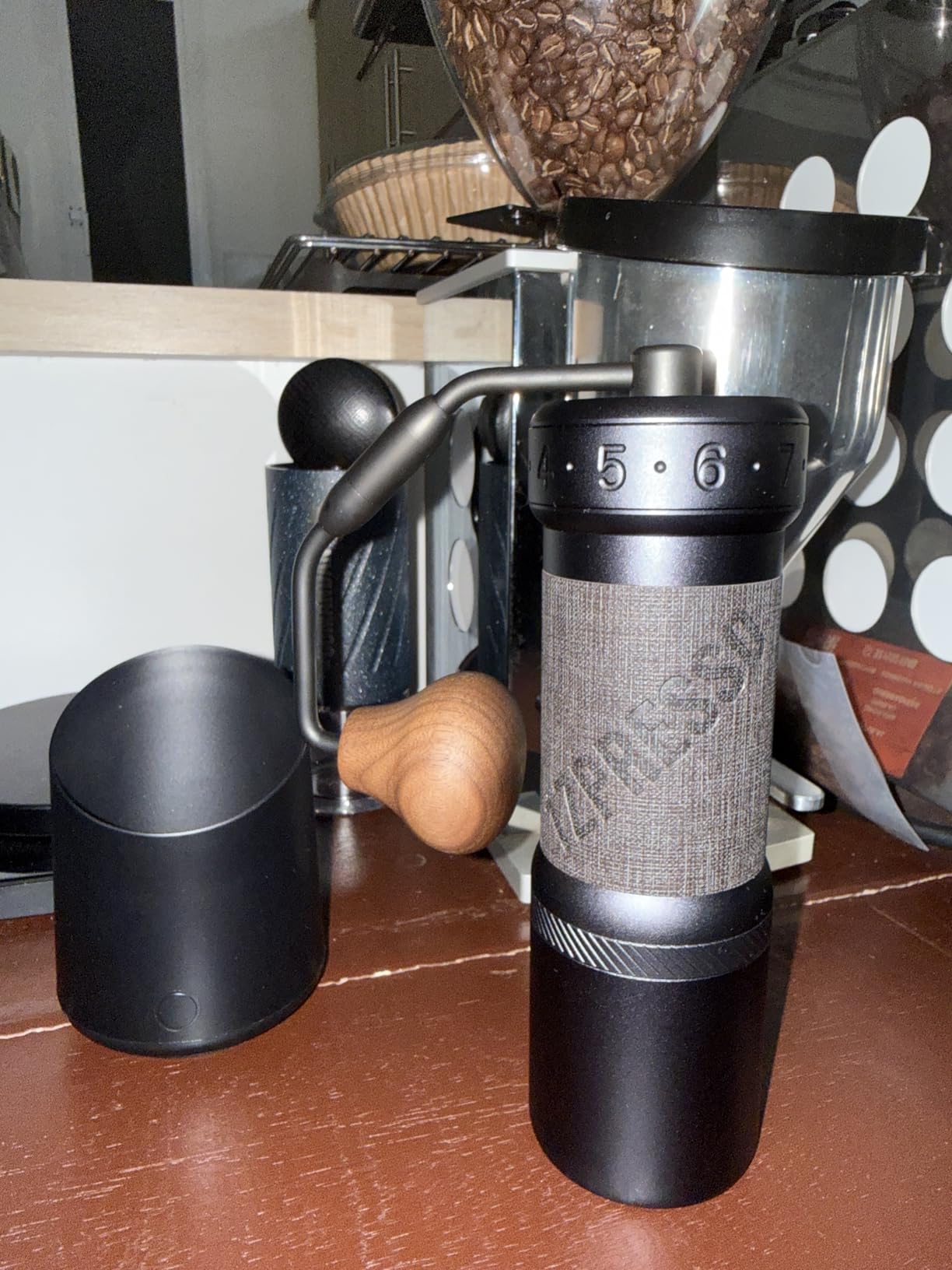 1Zpresso K-Ultra Manual Coffee Grinder Iron Gray with Carrying Case, Assembly Consistency Grind Stainless Steel Conical Burr, Foldable Handle, Numerical External Adjustable Setting, All-Round Grinder customer photo 2
