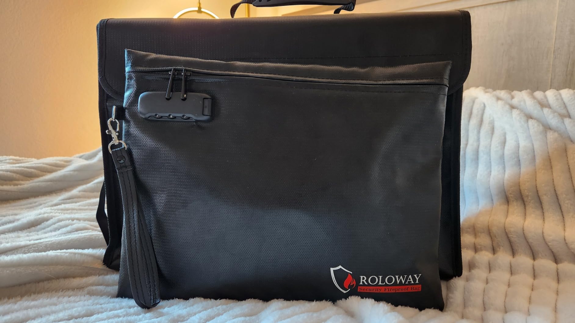 ROLOWAY Large Fireproof Bag 5200℉ Heat Insulated (17 x 12 x 5.8 inches), Fireproof Document Bag for Cash Safe and Document Safe customer photo 1