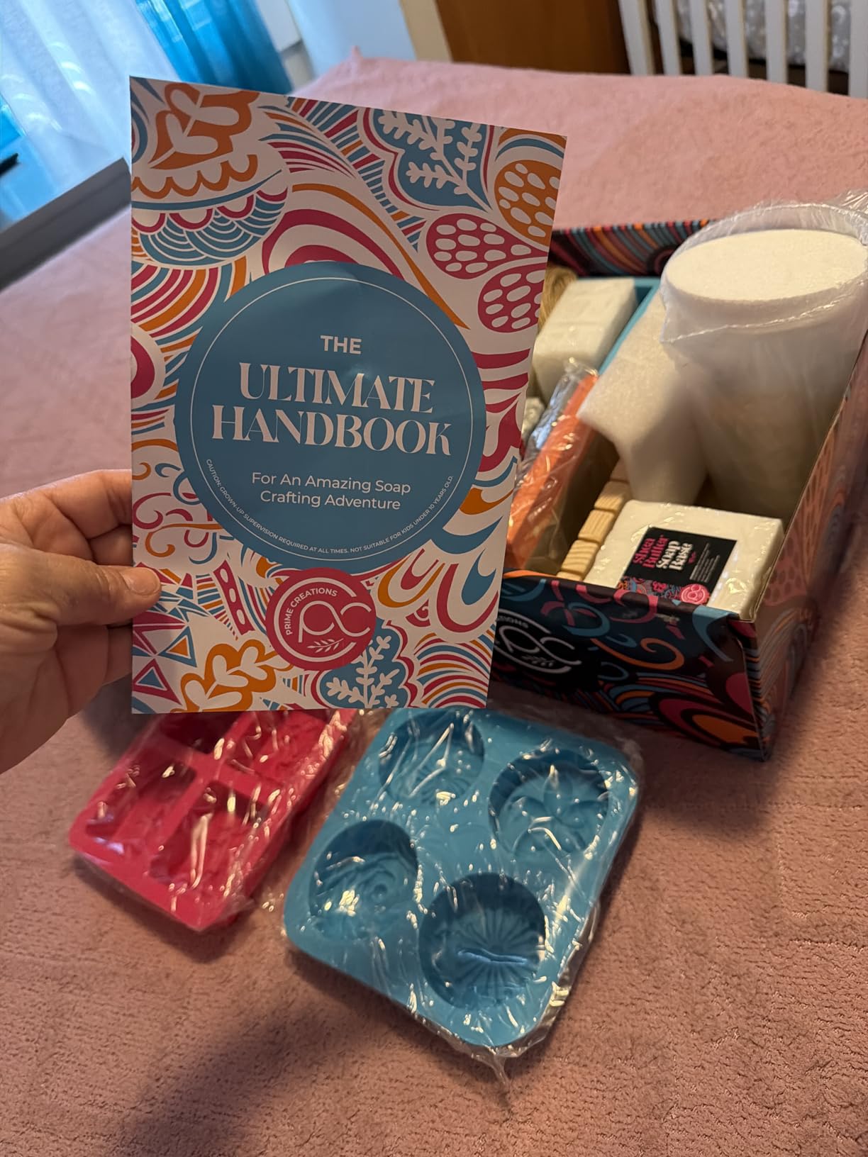 Soap Making Kit with Melt & Pour Base, Cutting Box, Molds, Fragrances - for Adults & Kids by Prime Creations customer photo 2