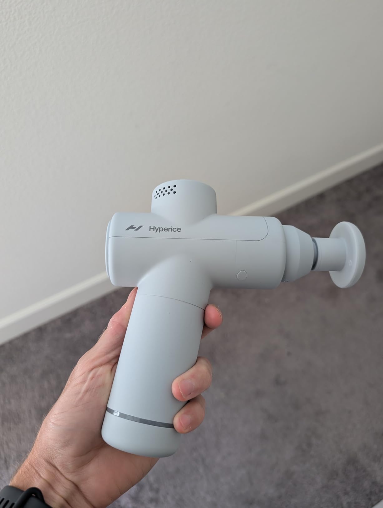 Hypervolt Go 2 - Featuring Quiet Glide Technology - Handheld Percussion Massage Gun | 3 Speeds, 2 Interchangeable Heads | Helps Relieve Sore Muscles customer photo 1