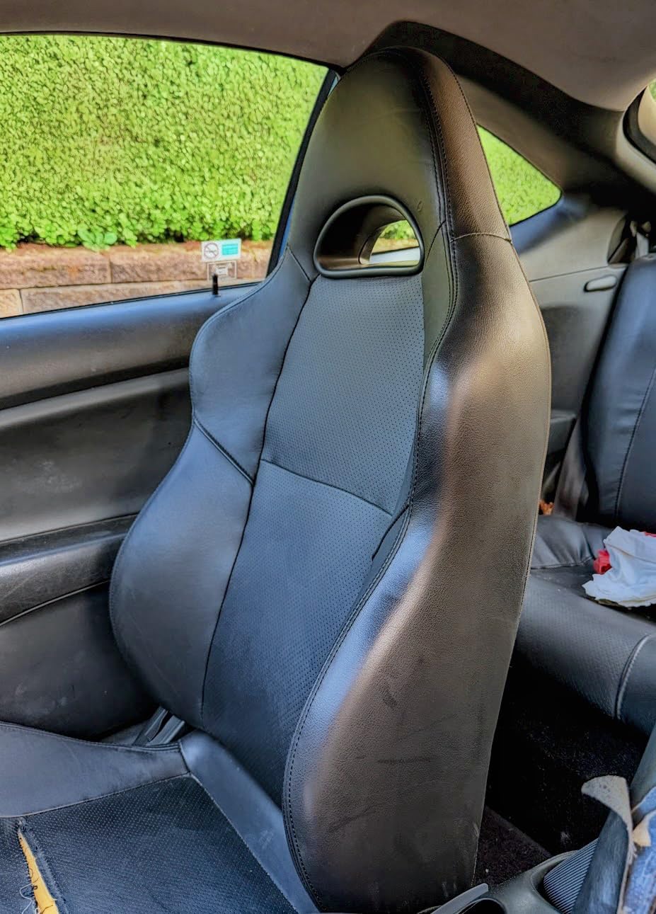 CAR PASS Line Rider Sporty Front Seat Covers, Gray Car Seat Covers Two Front Seats Only, Airbag Compatible, Universal Fit Sedans, Cars, Vans, SUV, Truck (Black and Gray) customer photo 1