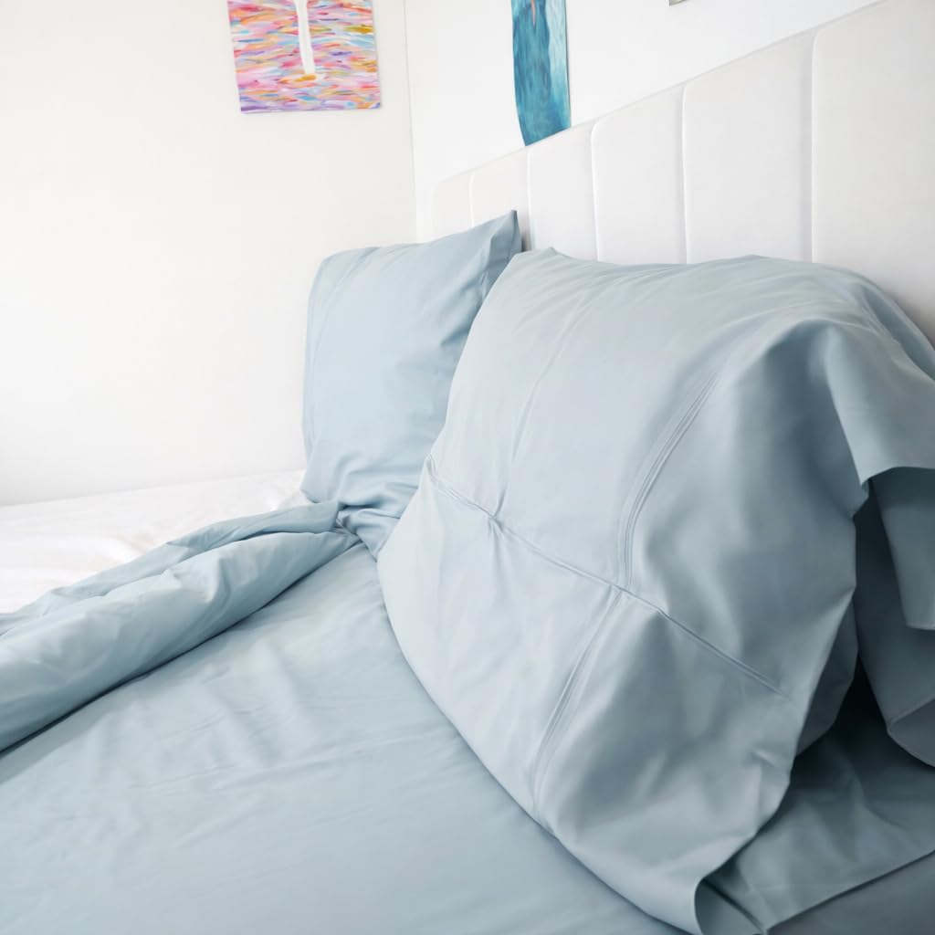 Olive + Crate Tencel Lyocell Eucalyptus Sheets King Size - Cooling Tencel Sheets for Hot Sleepers with 18 Inch Deep Pocket Fit - Ivory 4-Piece Set customer photo 2