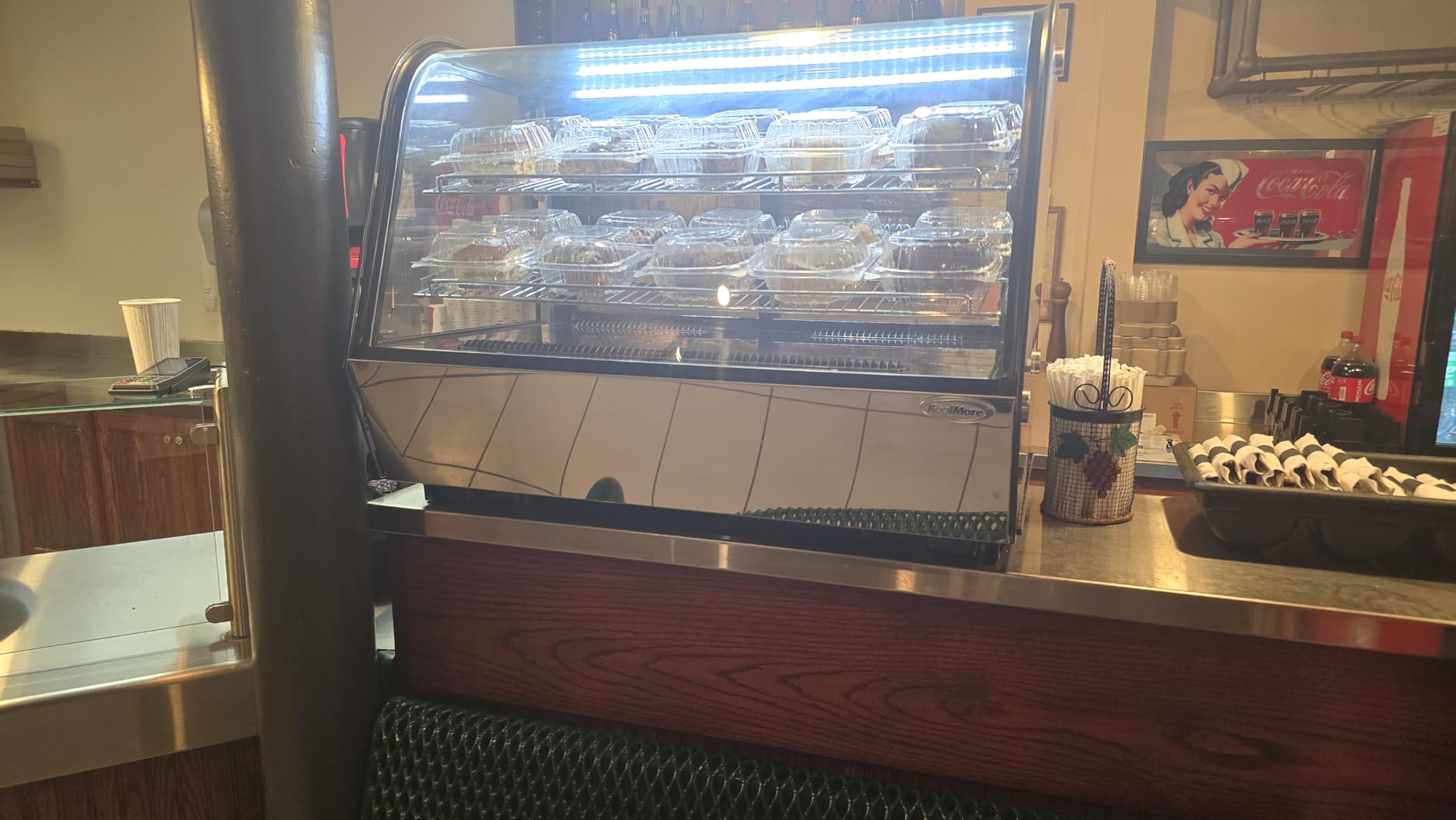 KoolMore 48 in. Refrigerated Bakery Display Case with Clear Glass Front, Sliding Rear Doors, LED Lighting, Adjustable Temperature, and Dual Shelving in Stainless-Steel, 7 cu. ft. (CDC-7C-SS) customer photo 2