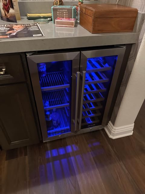 Large 200 Bottle Wine Fridge - 24 Inch Wine Cooler Refrigerator, Freestanding and Built-in Design customer photo 2
