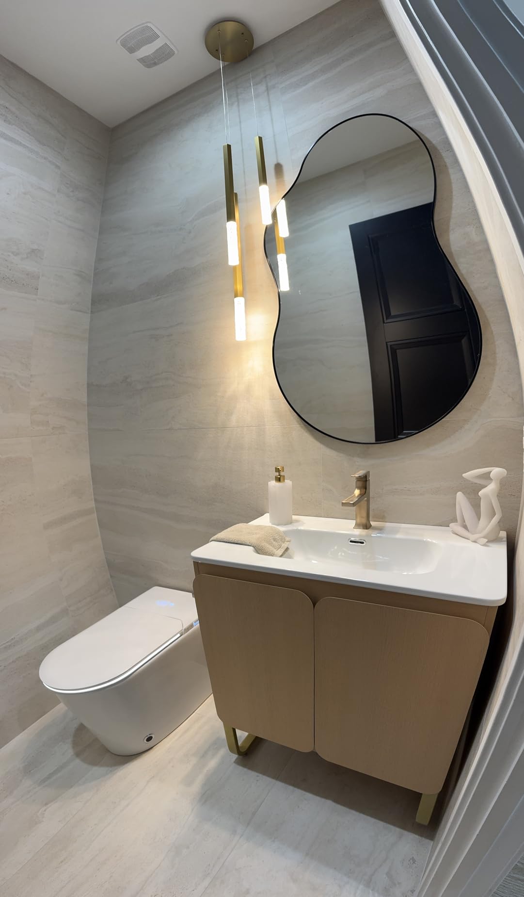 Smart Toilet with Warm Water Sprayer and Dryer, One Piece Bidet Toilet with Auto Dual Flush Foot Sensor Operation, Heated Seat Smart with Built In Fahrenheit LED Display customer photo 2
