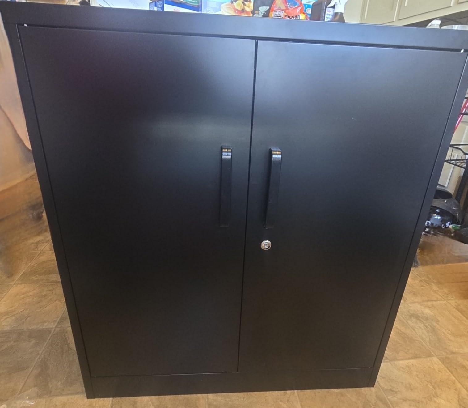Yizosh Metal Garage Storage Cabinet with Locking Doors and Adjustable Shelves, 73
