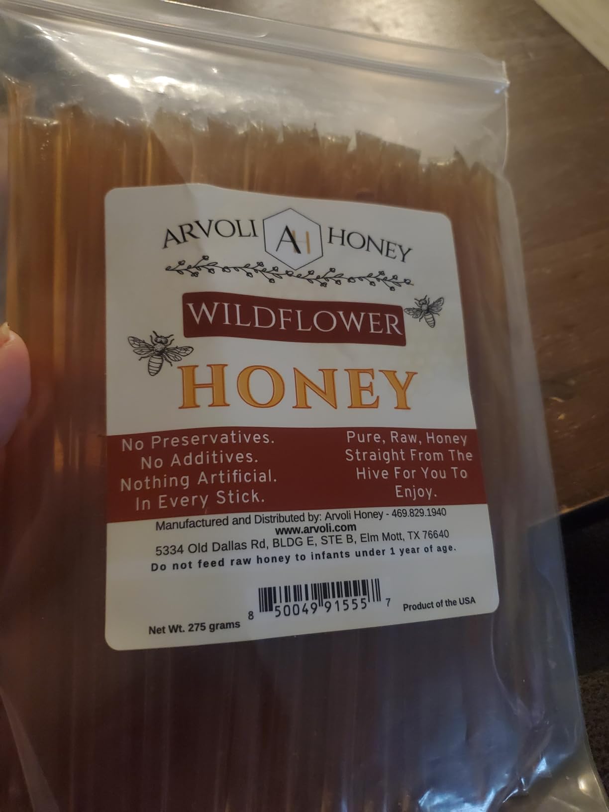 Raw Honey Sticks - Honey Sticks For Tea - Honey Straws - One Teaspoon of Pure Raw Honey Per Stick - (50 Pack) Each Stick is Gluten Free, Fat Free, and has no Preservatives customer photo 1