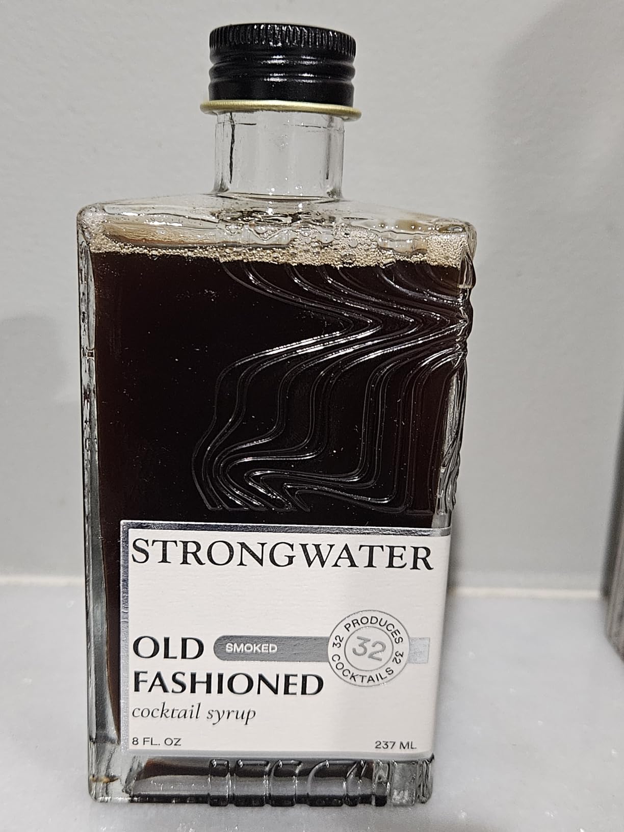 Strongwater Smoked Old Fashioned Craft Cocktail Mixer - Makes 32 Cocktails - Handcrafted Old Fashioned Syrup with Lapsang Souchong Tea, Sugar, Citrus & Cherry customer photo 2