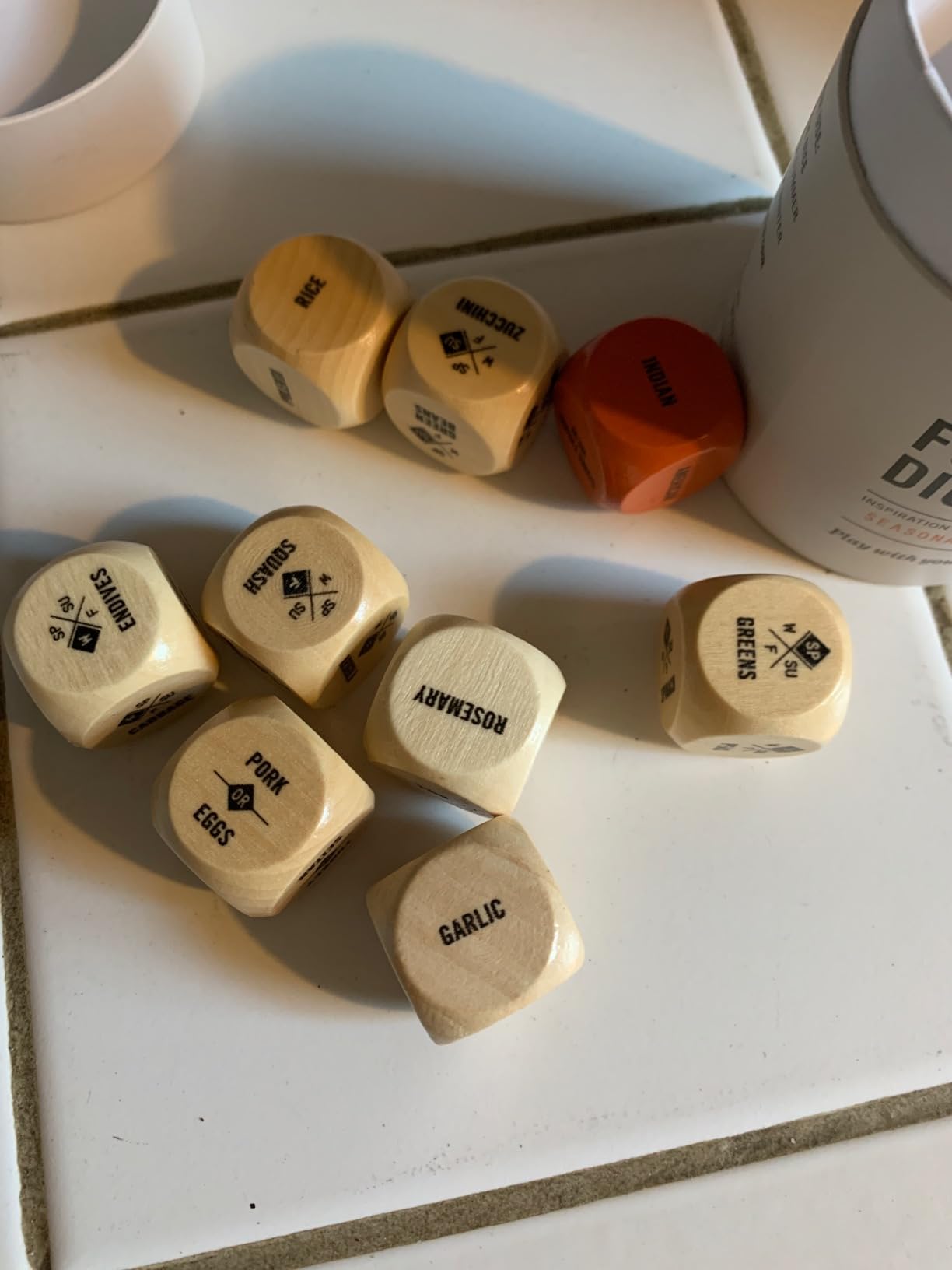 Two Tumbleweeds Foodie Dice - Set of 9 Dice to Inspire Creative, Seasonal Meals with Take Out Die - Unique Cooking Gift customer photo 2