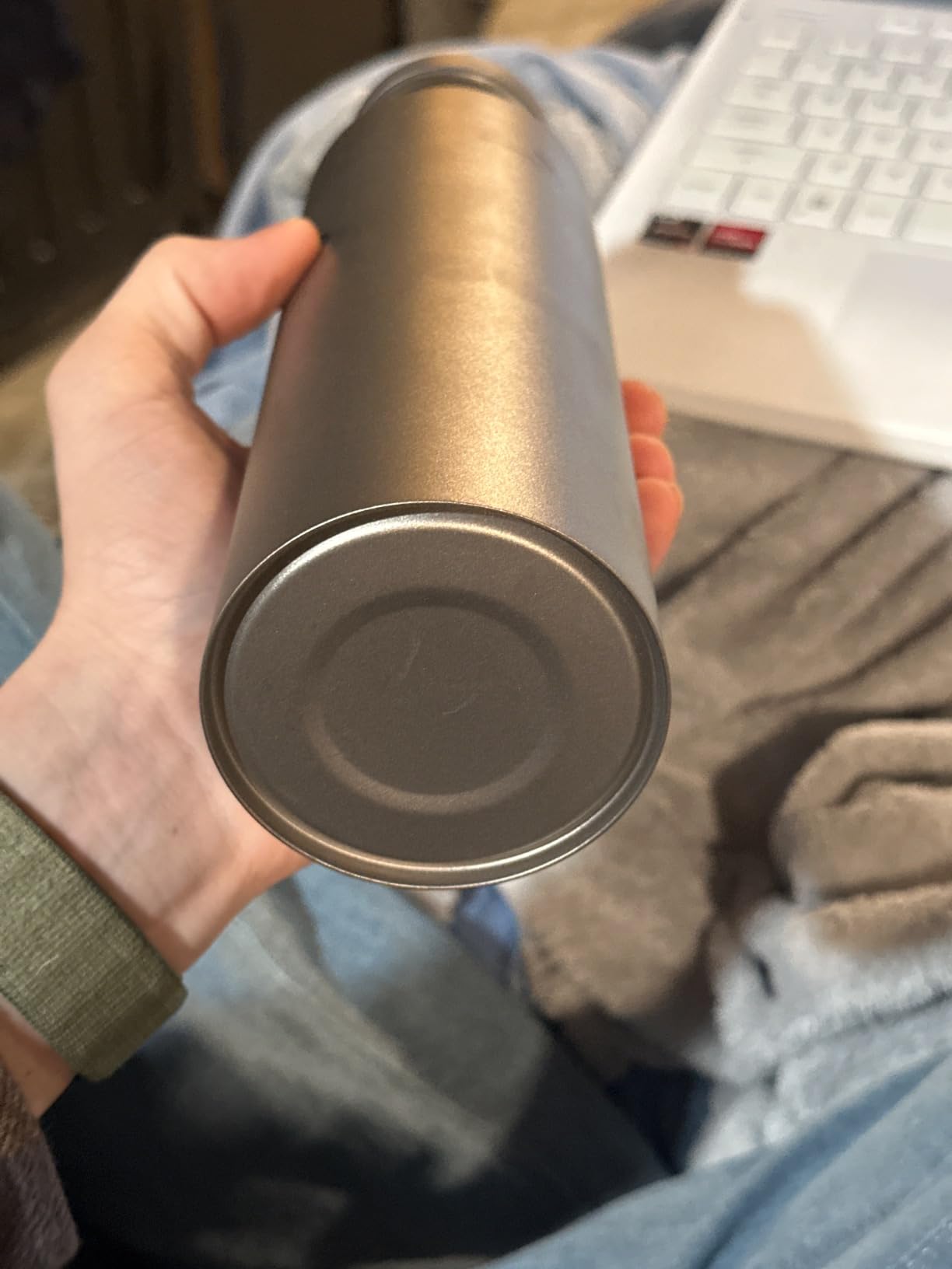 Boundless Voyage Titanium Water Bottle with Lid Wide Mouth Leak-Proof Reusable Sport Drinking Bottle for Camping Hiking Climbing Running Tea Coffee (400ml) customer photo 1