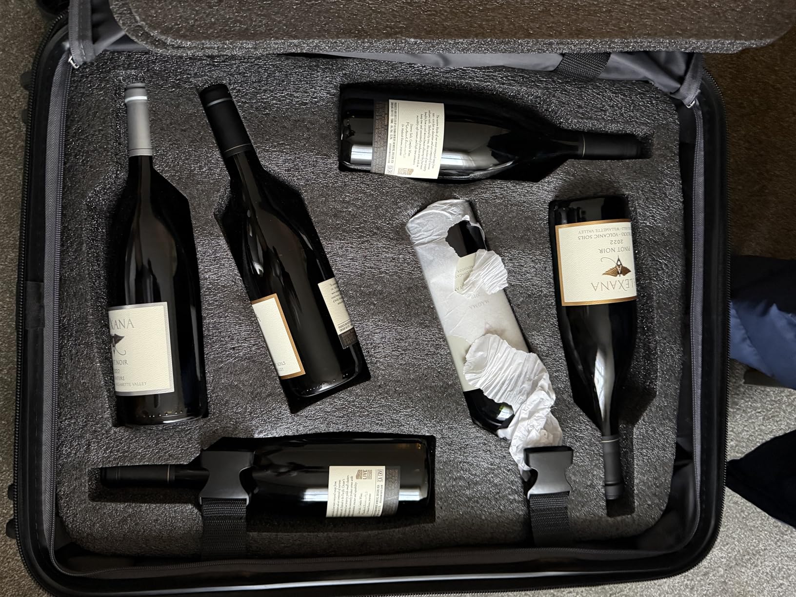 boldworks Wine Suitcase for Airplanes 12 Bottle Wine Luggage for Airplane Travel with TSA Approved Lock and Removable Insert to Carry Liquor Black Color Case customer photo 1