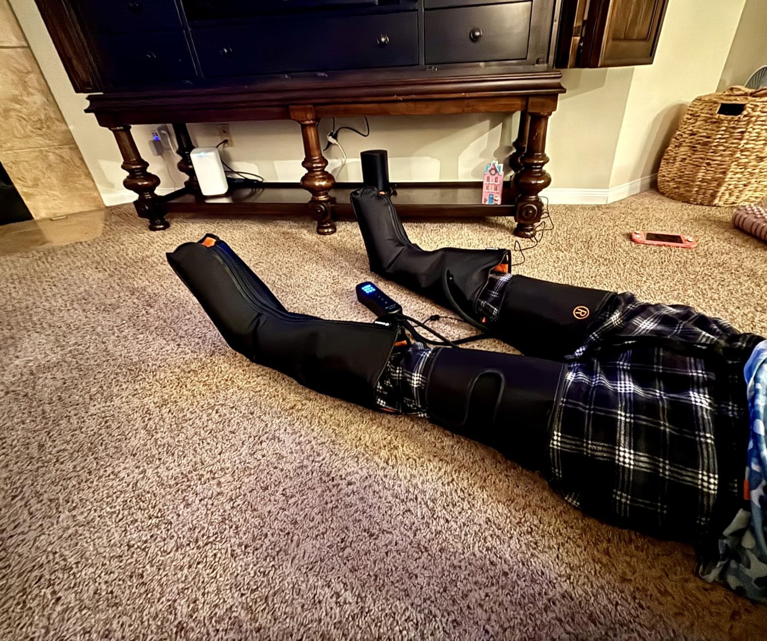 QUINEAR Leg Massager, 3-in-1 Heat and Compression Therapy, Air Compression Leg Recovery System, Leg Massage Boots for Circulation and Pain Relief customer photo 2