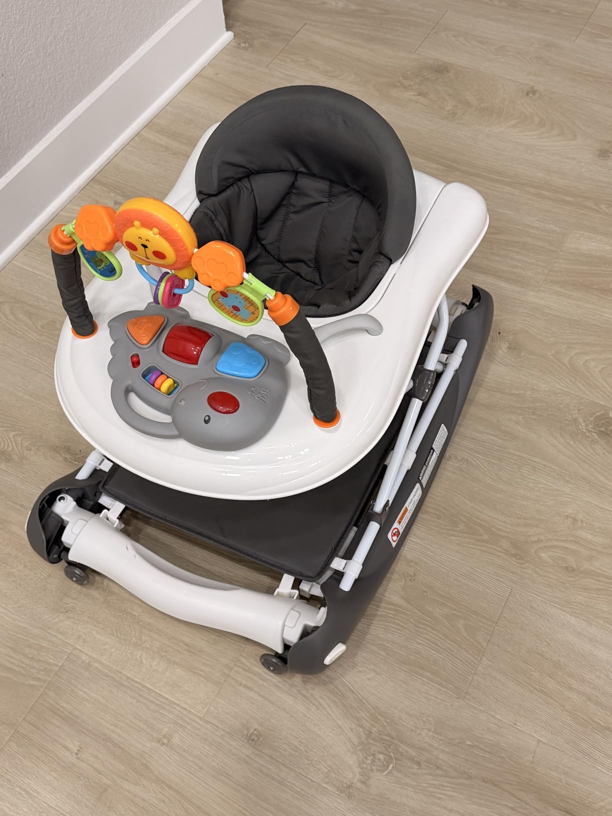 Baby Walker, 5-in-1 Baby Walkers for Boys and Girls 6-12 Months with Bouncer, Removable Footrest, Feeding Tray & Music, Foldable & Adjustable Activity Walker for 6-18 Months Toddler Infant customer photo 2
