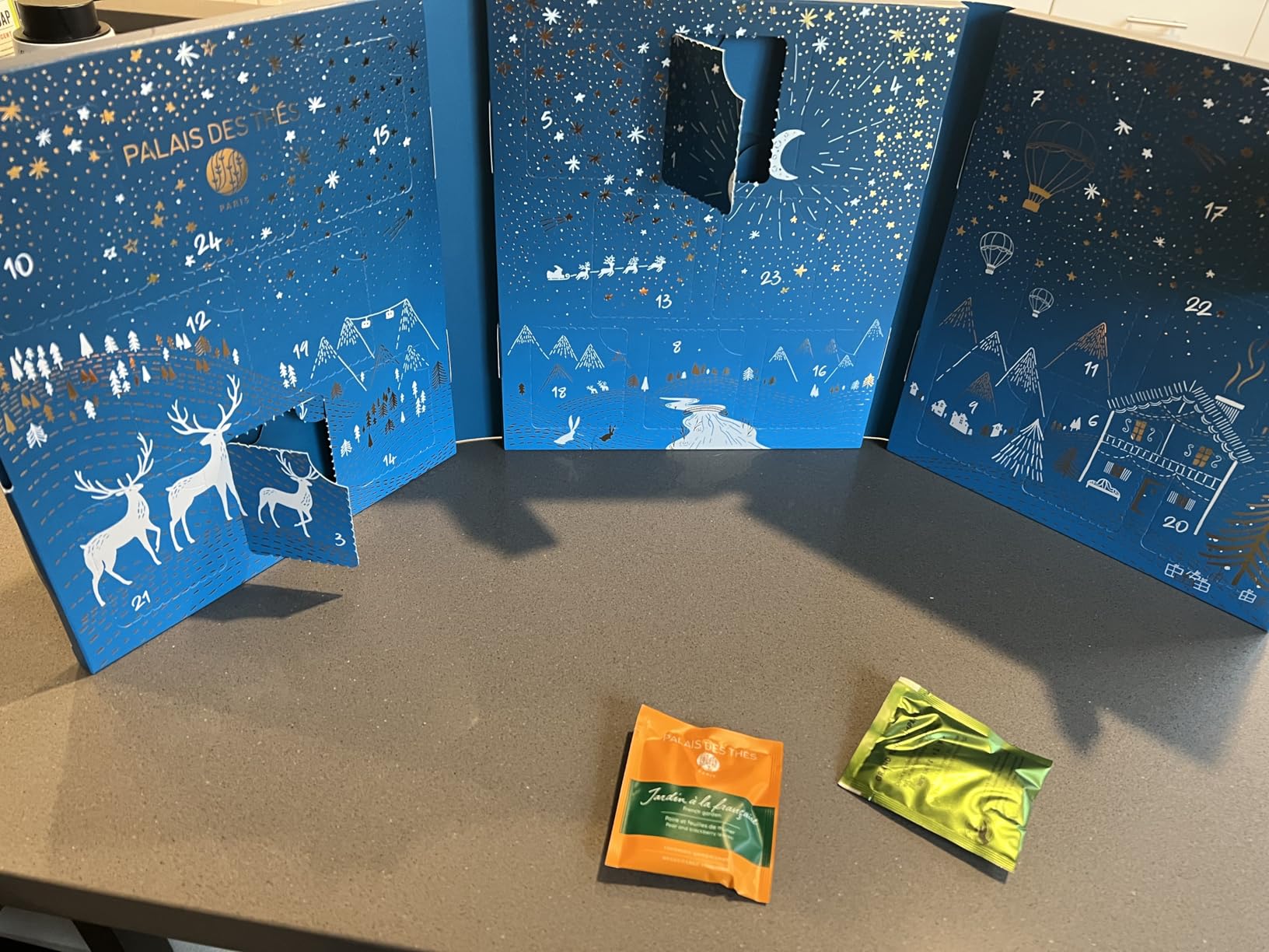 Palais des Thés - Tea Advent Calendar - Holiday Collection | 24 Premium French Delightful Tea Bags | Black, Green, Single Estate, Herbal & Rooibos Teas customer photo 2