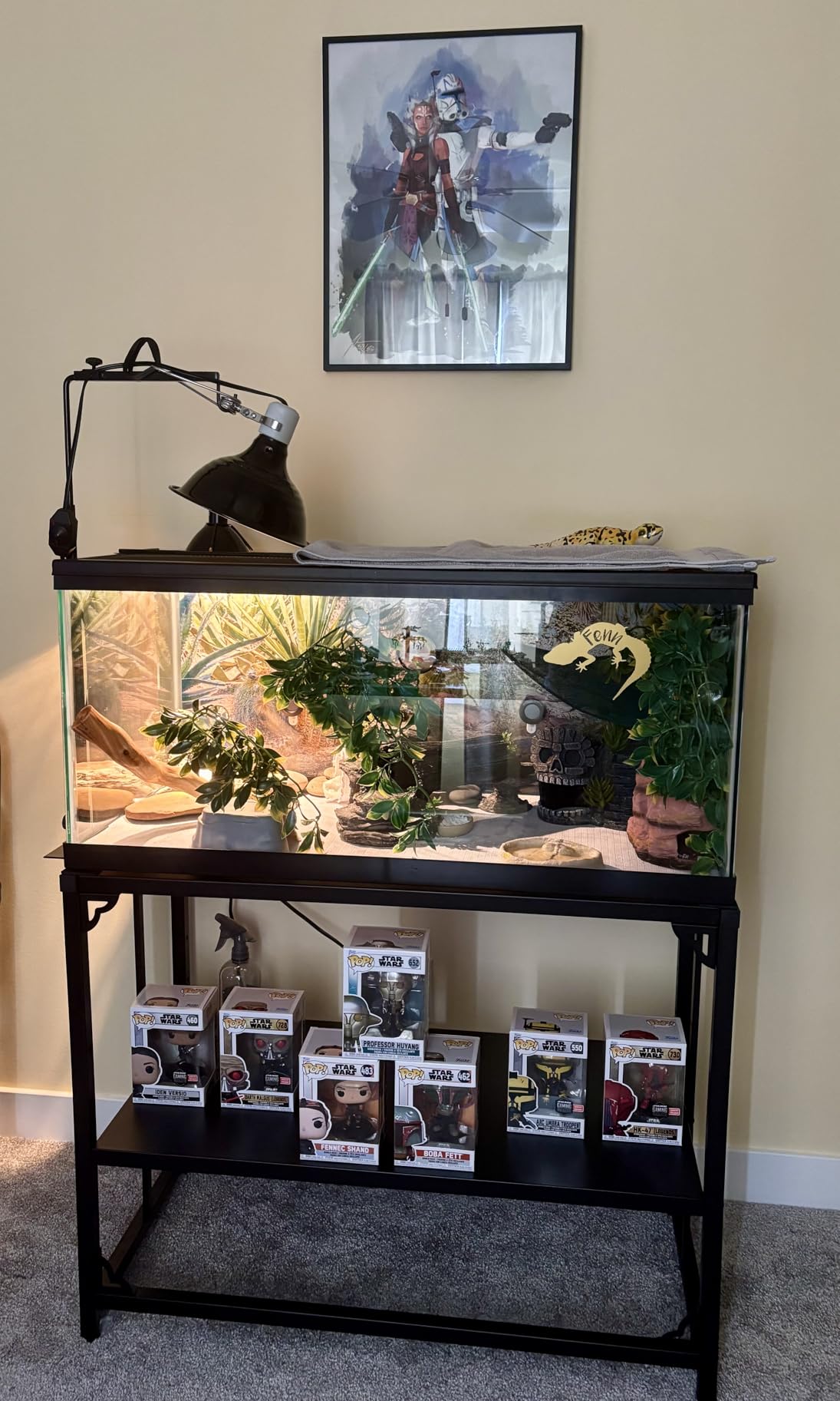 TOCRETOARE Fish Tank Stand 40 Gallon, Metal Aquarium Stand 36.5